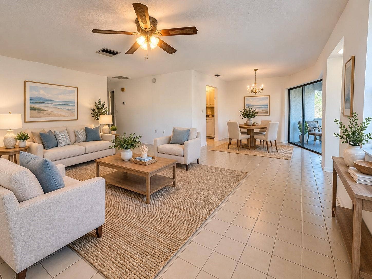 1235 14TH CIRCLE SE, #93, Largo, FL 33771 Living room virtually staged