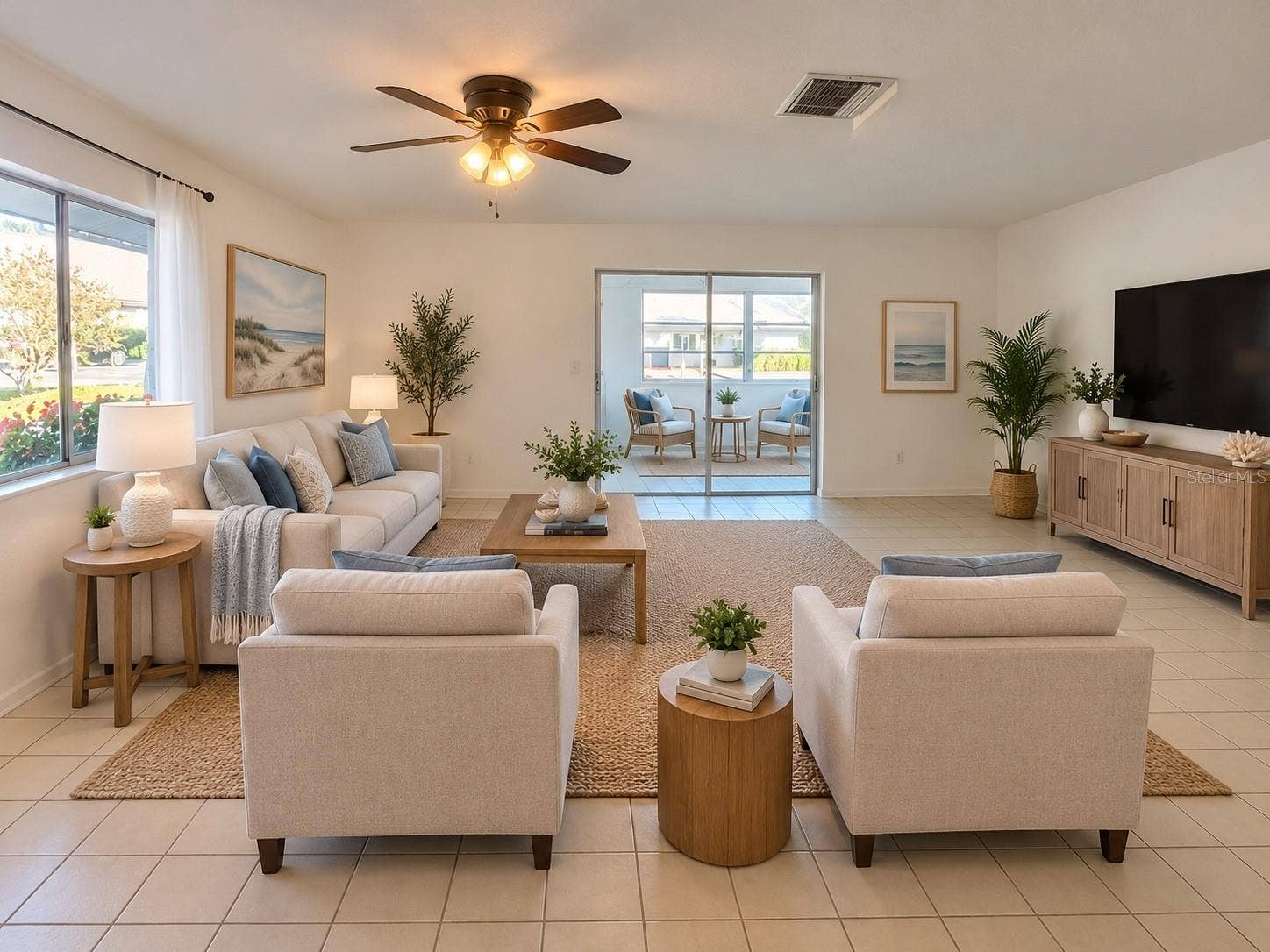1235 14TH CIRCLE SE, #93, Largo, FL 33771 Living room Virtual staging