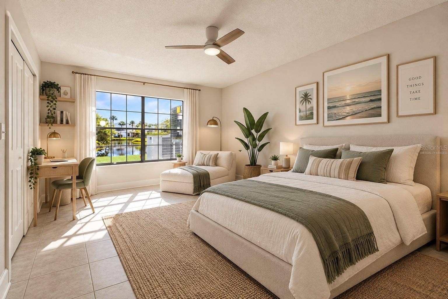 2460 HERON TERRACE, #102E, Clearwater, FL 33762 Virtually Staged - Bedroom Two
