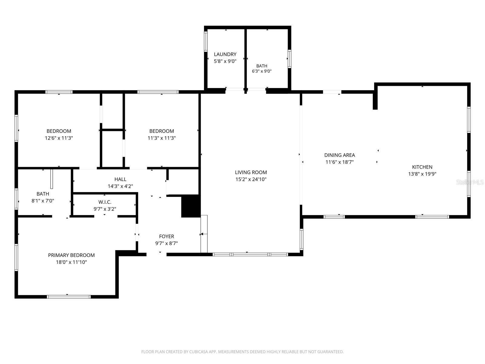 427 39TH STREET S, St Petersburg, FL 33711 Floor Plan Created by Cubicasa -Measurements Deemed Highly Reliable but not Guranteed