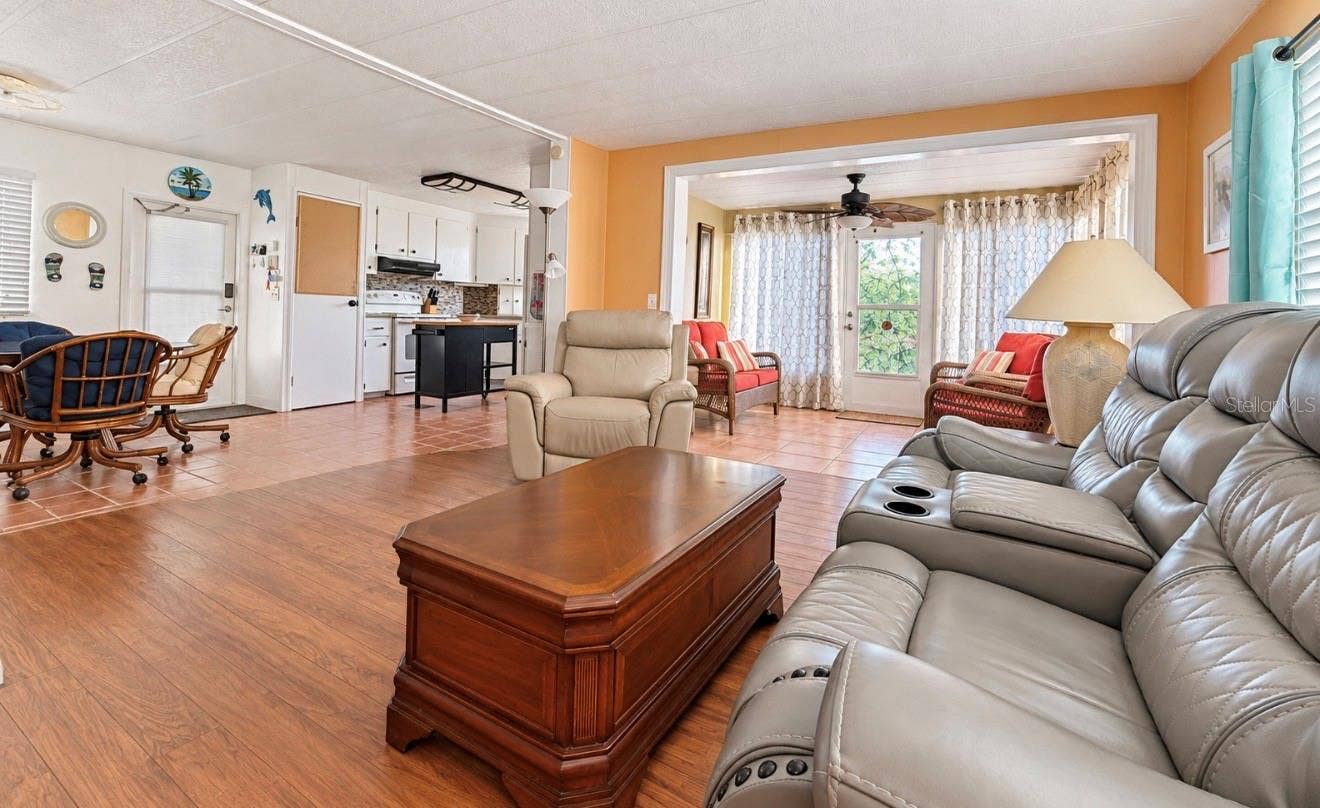 1100 BELCHER ROAD S, #350, Largo, FL 33771 Living room To Florida room