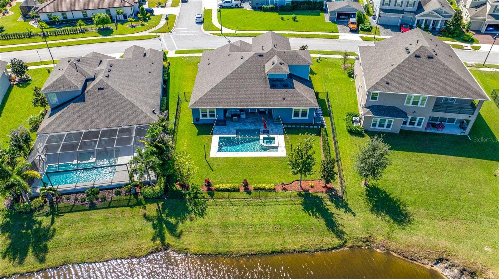 4161 GLADE WOOD LOOP, New Port Richey, FL 34655 Aerial of rear of home