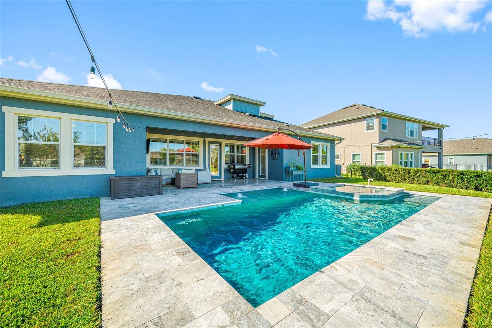 4161 GLADE WOOD LOOP, New Port Richey, FL 34655 Back of home lanai/pool