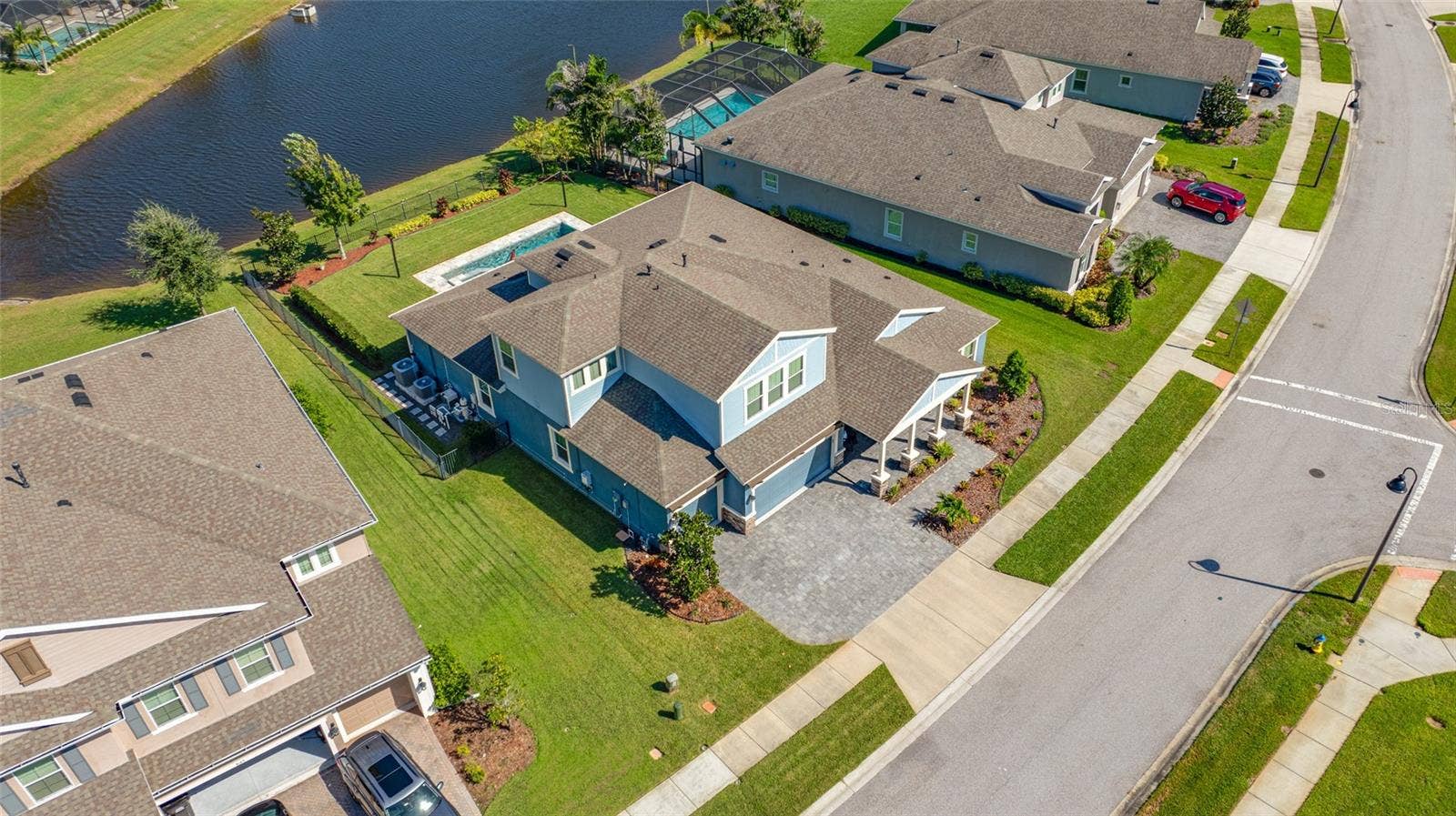 4161 GLADE WOOD LOOP, New Port Richey, FL 34655 Aerial view of home