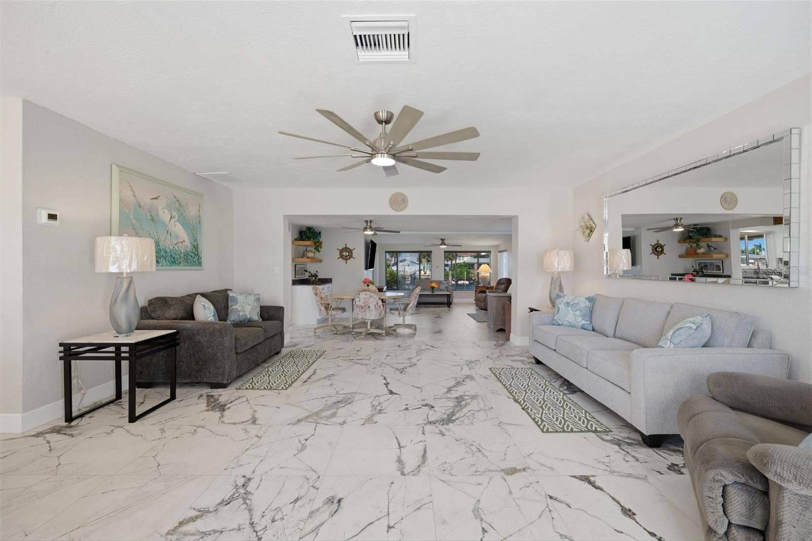 Spacious open floor plan.  Step down to the Family Room