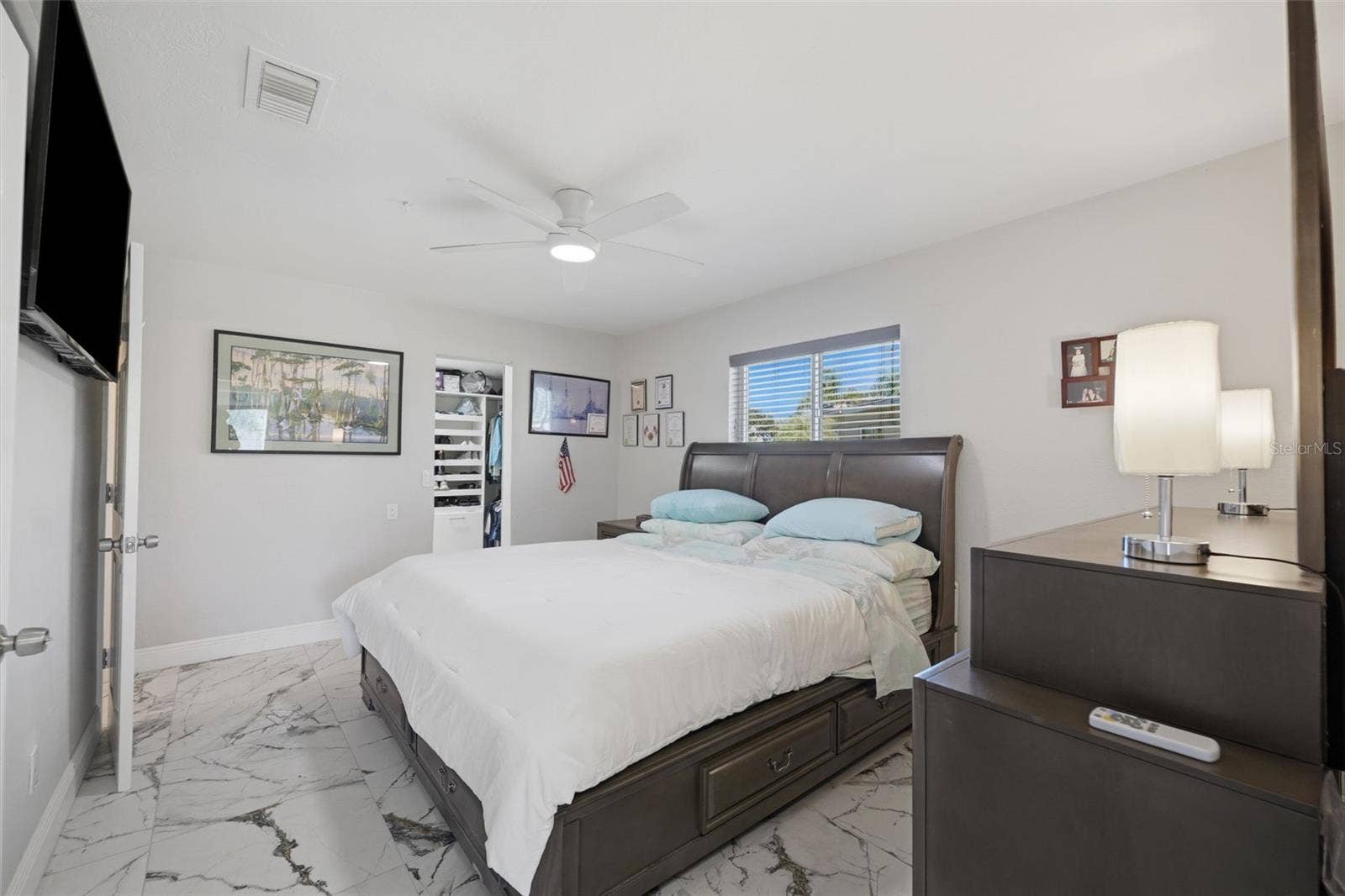 Updated Primary with ensuite.  2 designer closets.  Must see these closets!