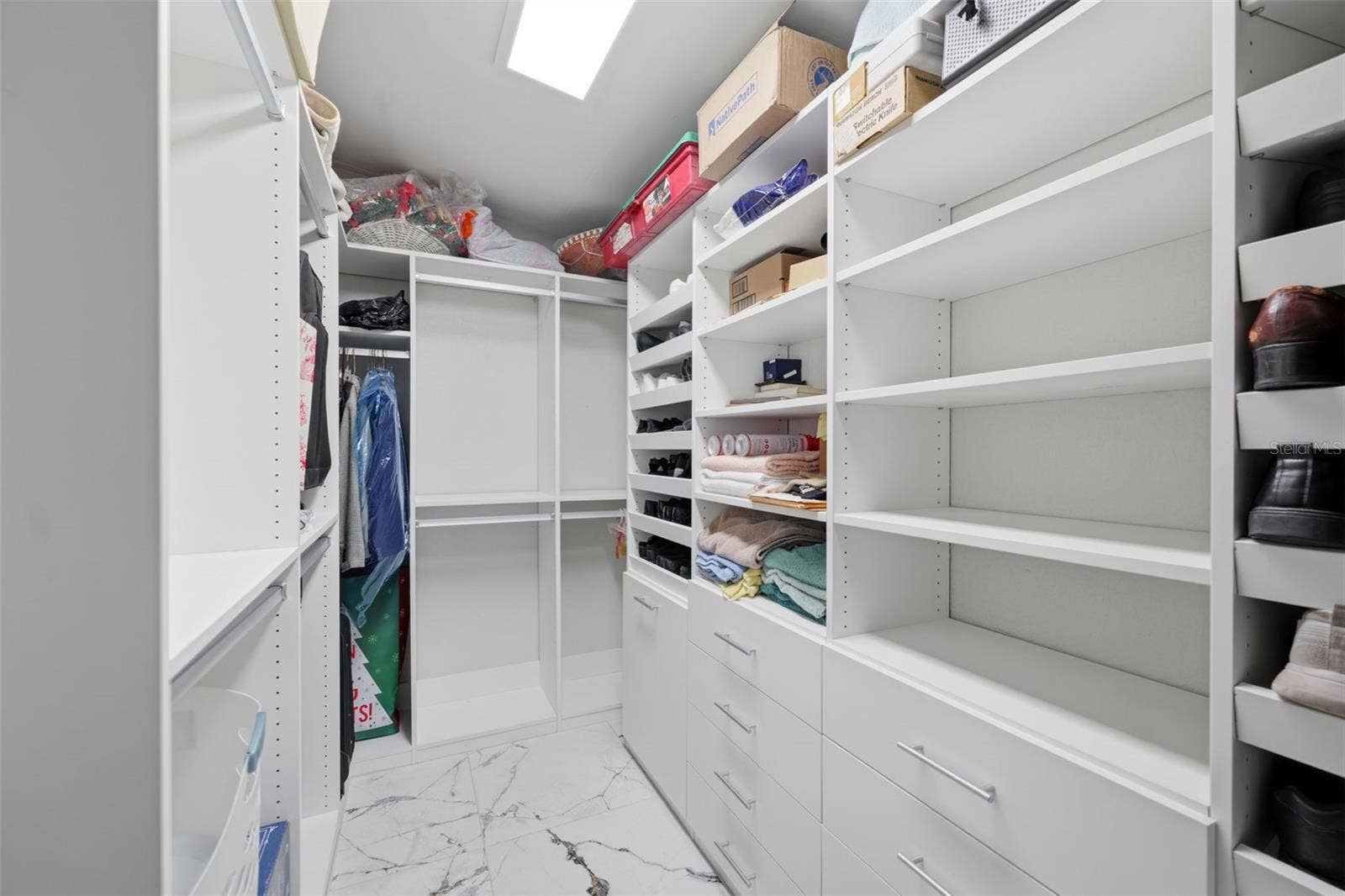 Designer lux closet - walk in.  Over sized.  This is ONE of TWO closets in the primary bedroom