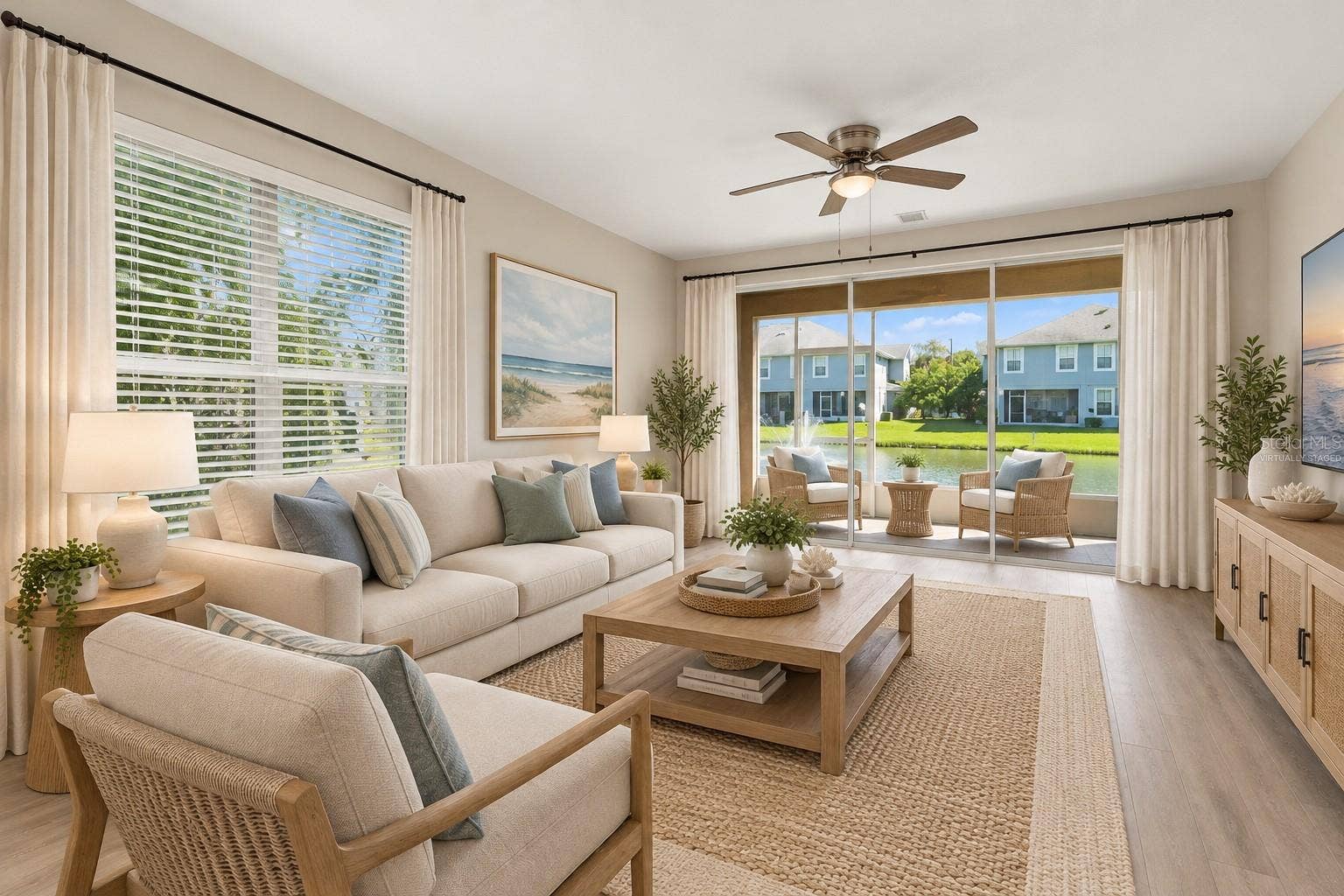 10313 WILLOW LEAF TRAIL, Tampa, FL 33625 Virtually Staged Living Room