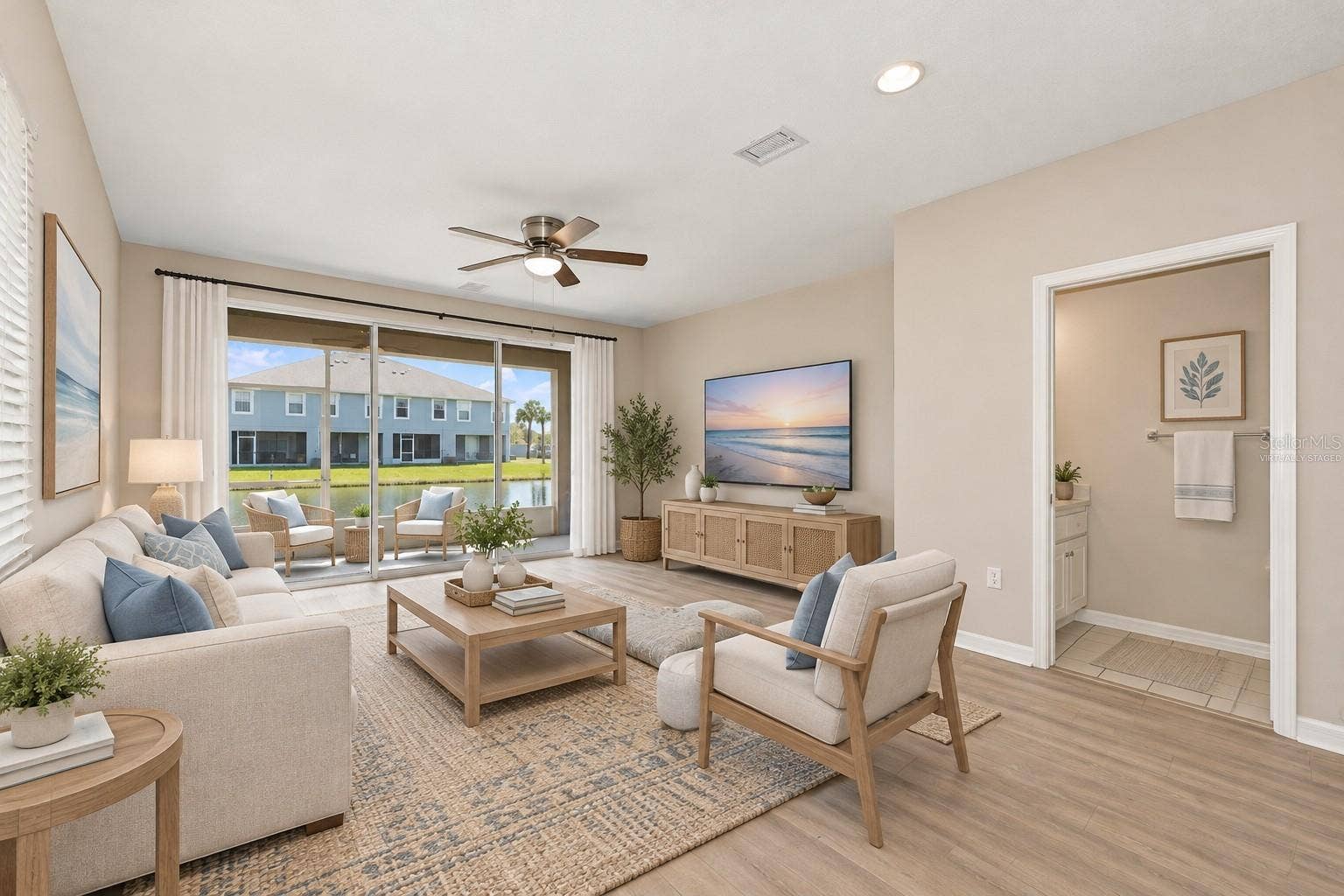 10313 WILLOW LEAF TRAIL, Tampa, FL 33625 Virtually Staged Living Room