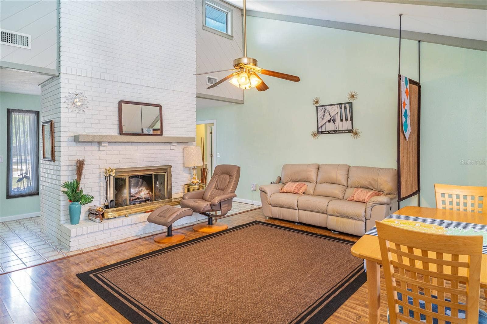1305 GREENFIELD CIRCLE, Venice, FL 34292 Family room with Fireplace