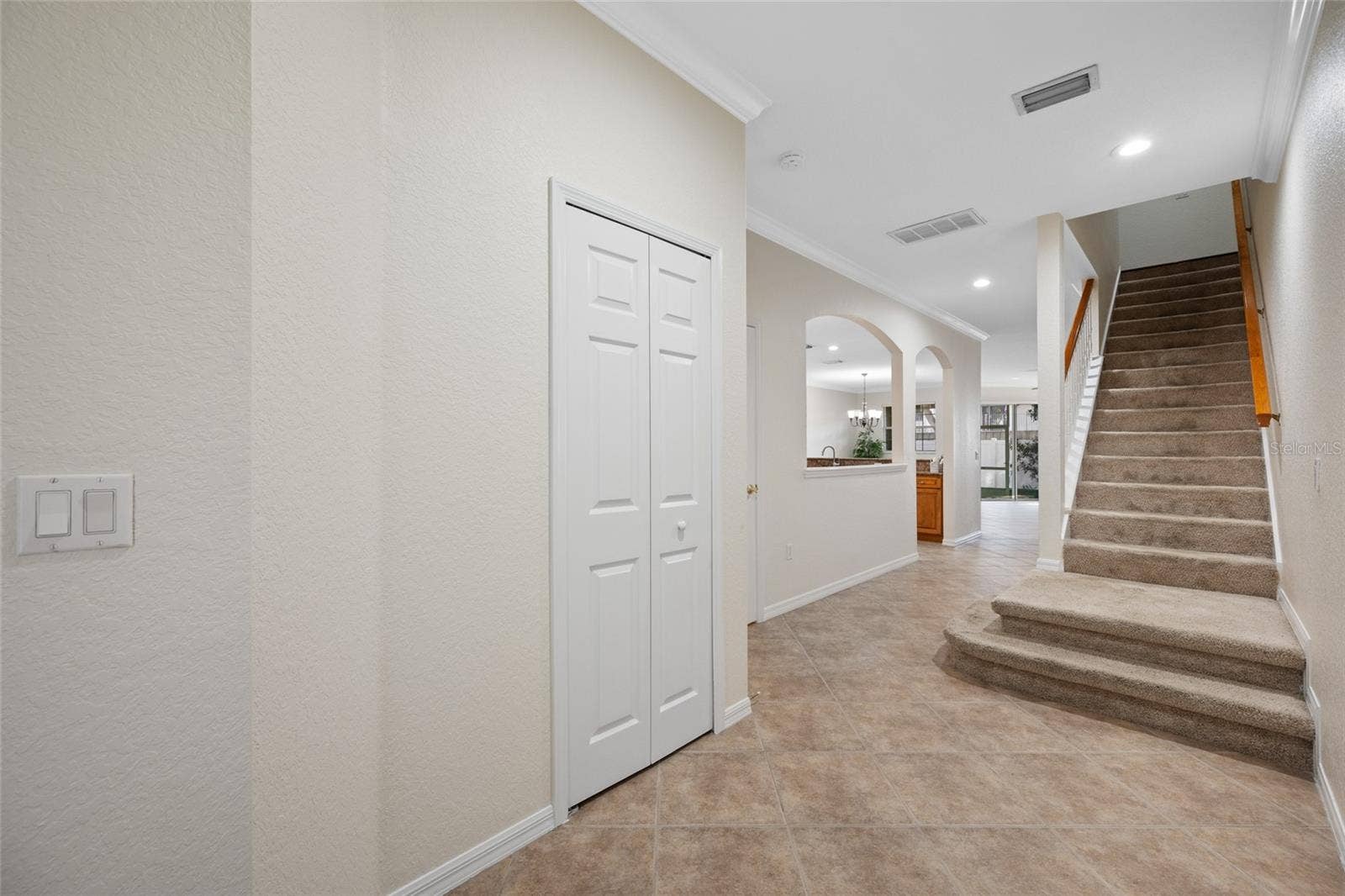 Foyer - All Tile Downstairs/Carpet on Stairs Only!