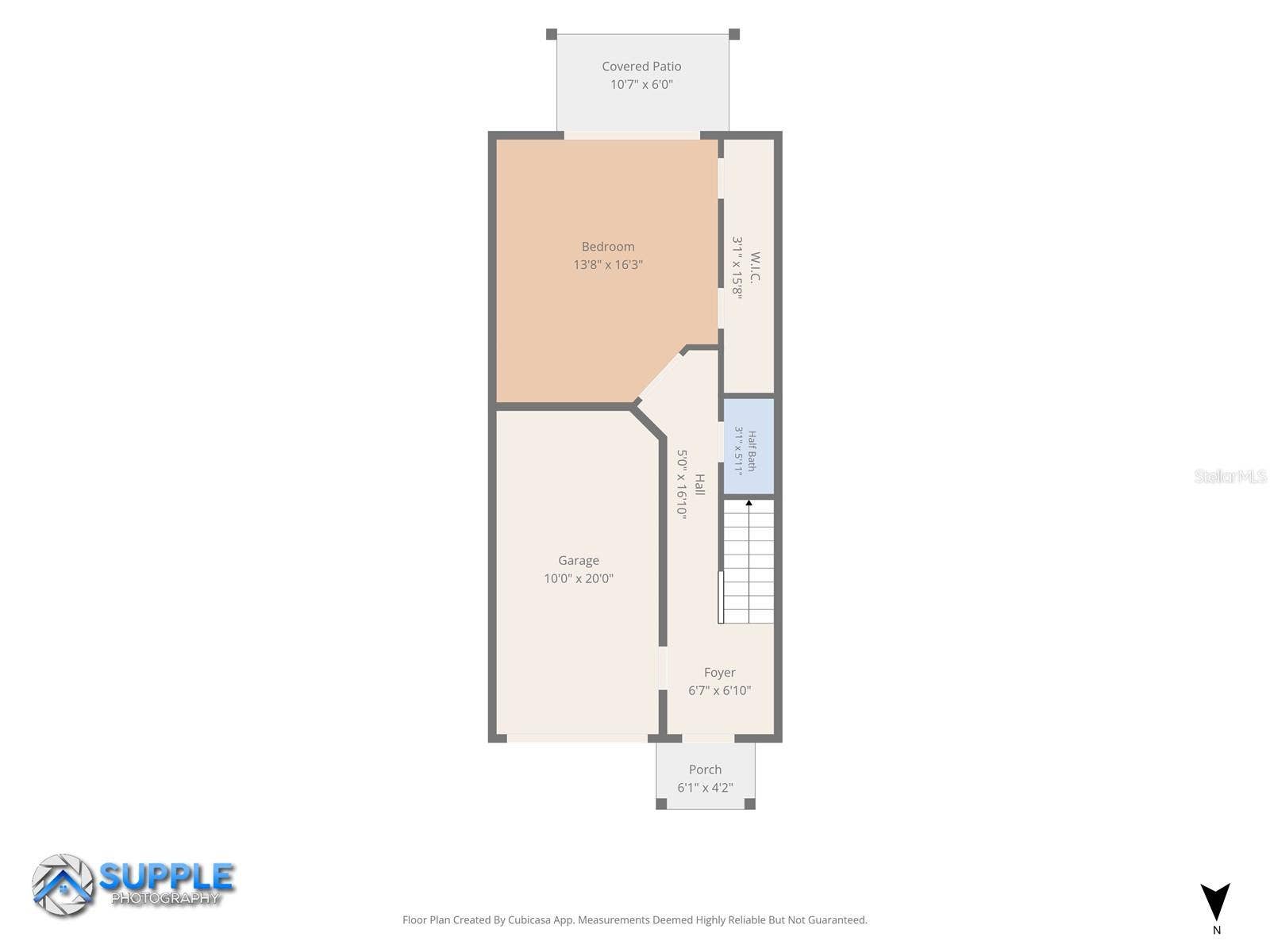 3181 BAYSHORE OAKS DRIVE, Tampa, FL 33611 First floor plan with room measurements. Measurements are approximate; buyer to verify.