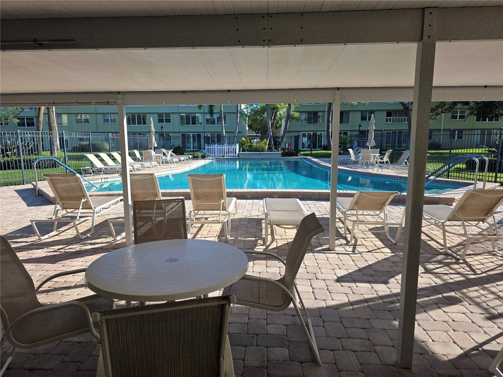 Social area outside of the clubhouse