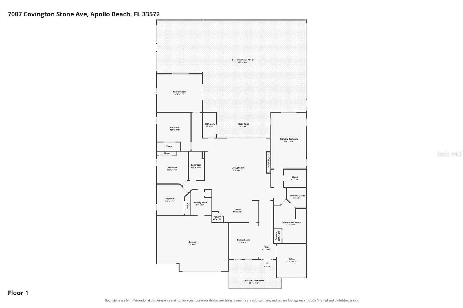 7007 COVINGTON STONE AVENUE, Apollo Beach, FL 33572 7007 COVINGTON STONE AVENUE, Apollo Beach, FL 33572