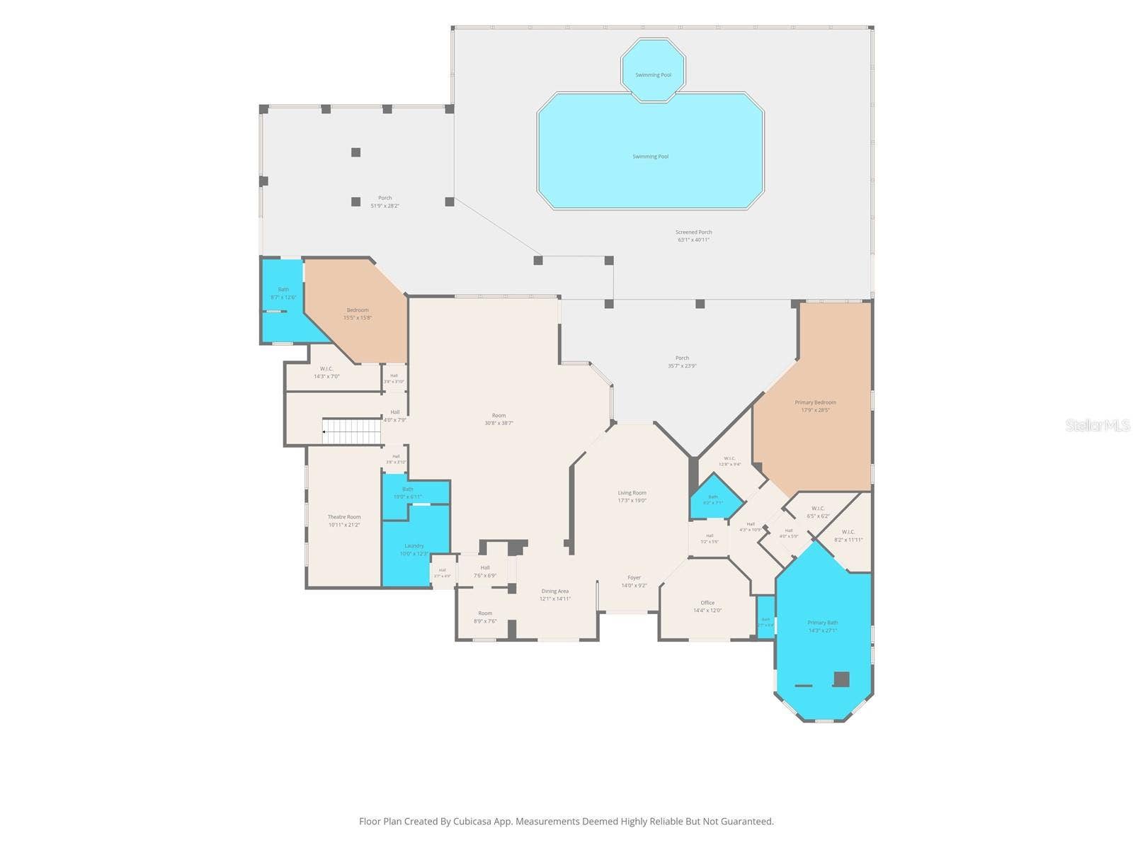 1450 VIRGINIA LEE CIRCLE, Brooksville, FL 34602 Downstairs Floor Plan