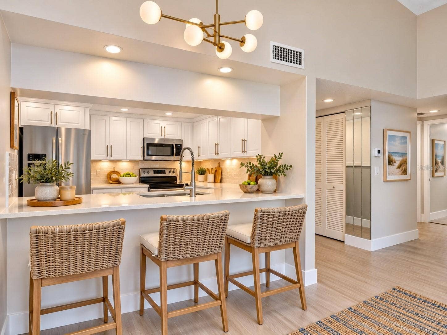 Virtual staged kitchen