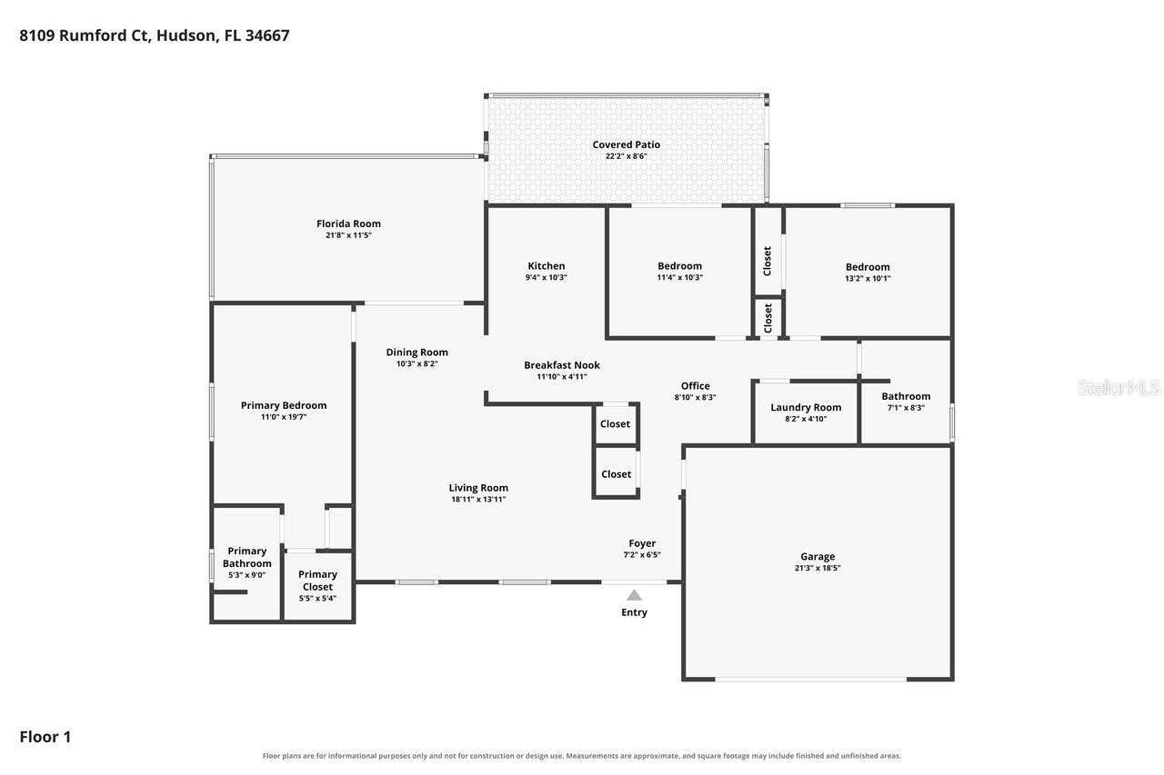 8109 RUMFORD COURT, Hudson, FL 34667 Floorplam