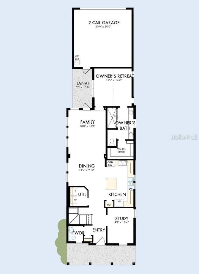 9437 FLOREY WAY, Orlando, FL 32827 Floor Plan First Floor