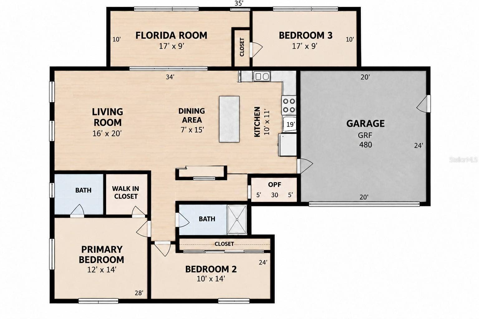 12939 115TH STREET, Largo, FL 33778 Floorplan concept