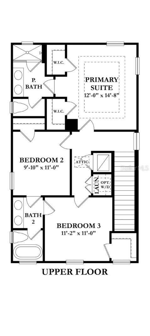 3006 N MORGAN STREET, Tampa, FL 33603 Upper Level lay out.