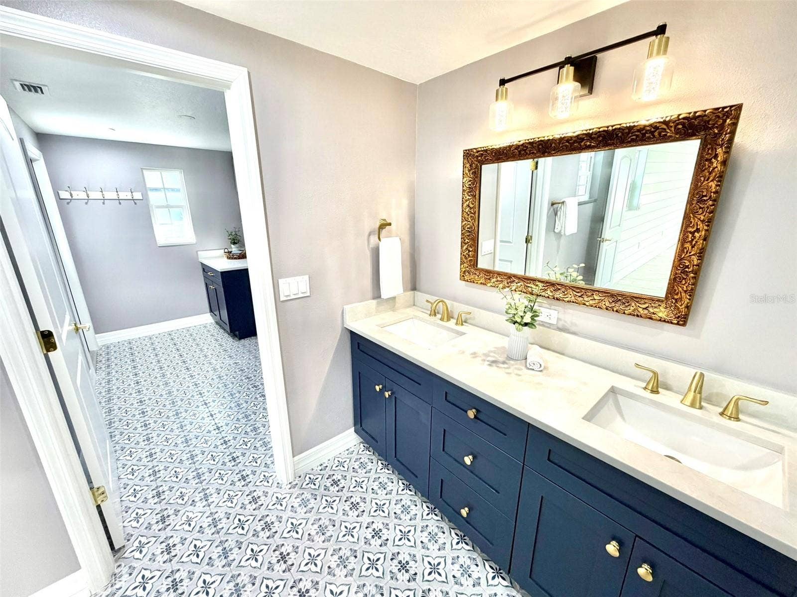 336 SHADDOCK STREET, Tarpon Springs, FL 34689 Primary Bath toward Laundry