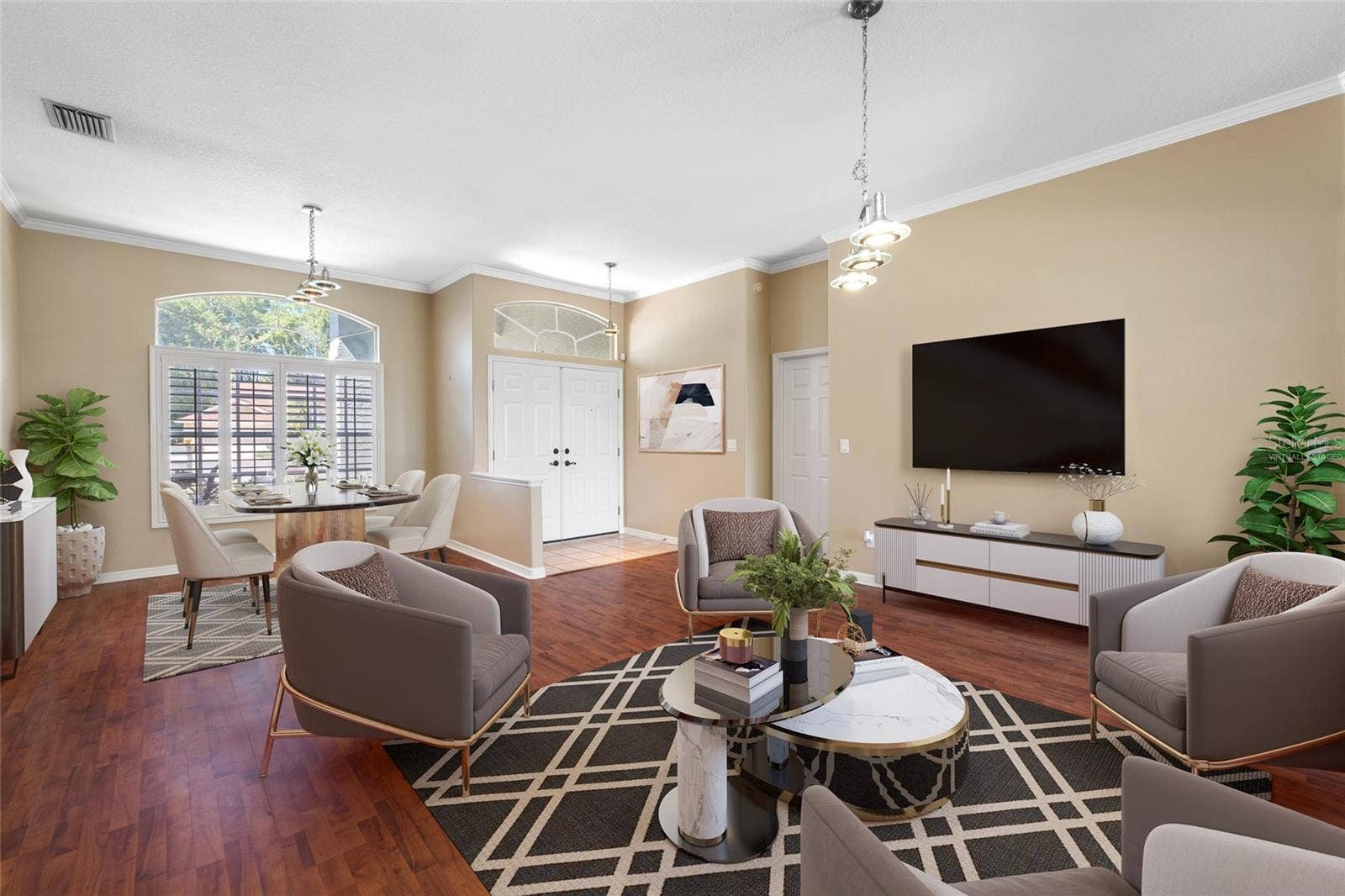 1648 WOODRIDGE COURT, Lutz, FL 33559 Living Room - VIRTUALLY STAGED