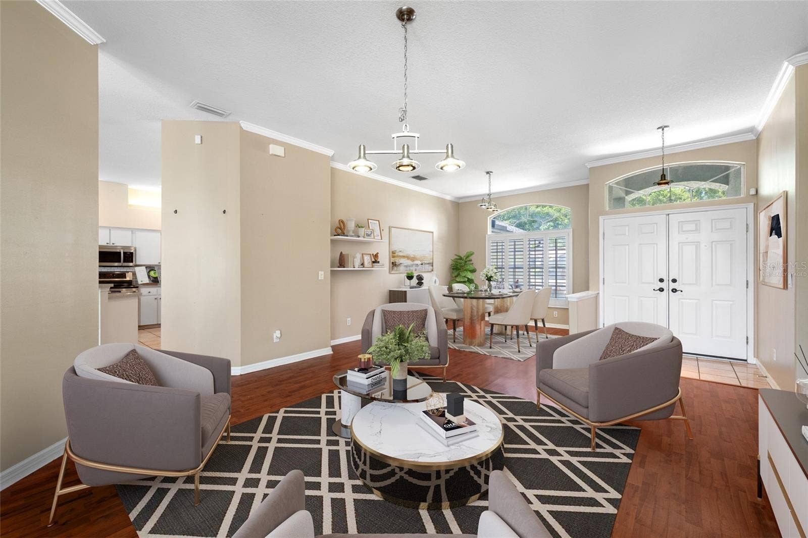 1648 WOODRIDGE COURT, Lutz, FL 33559 Living Room- VIRTUALLY STAGED