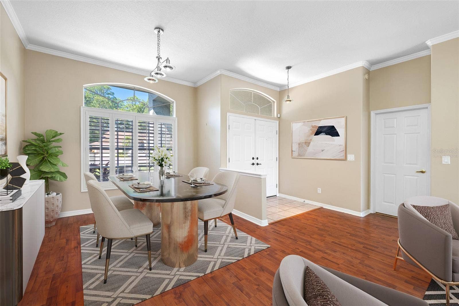 1648 WOODRIDGE COURT, Lutz, FL 33559 Dining Area - VIRTUALLY STAGED