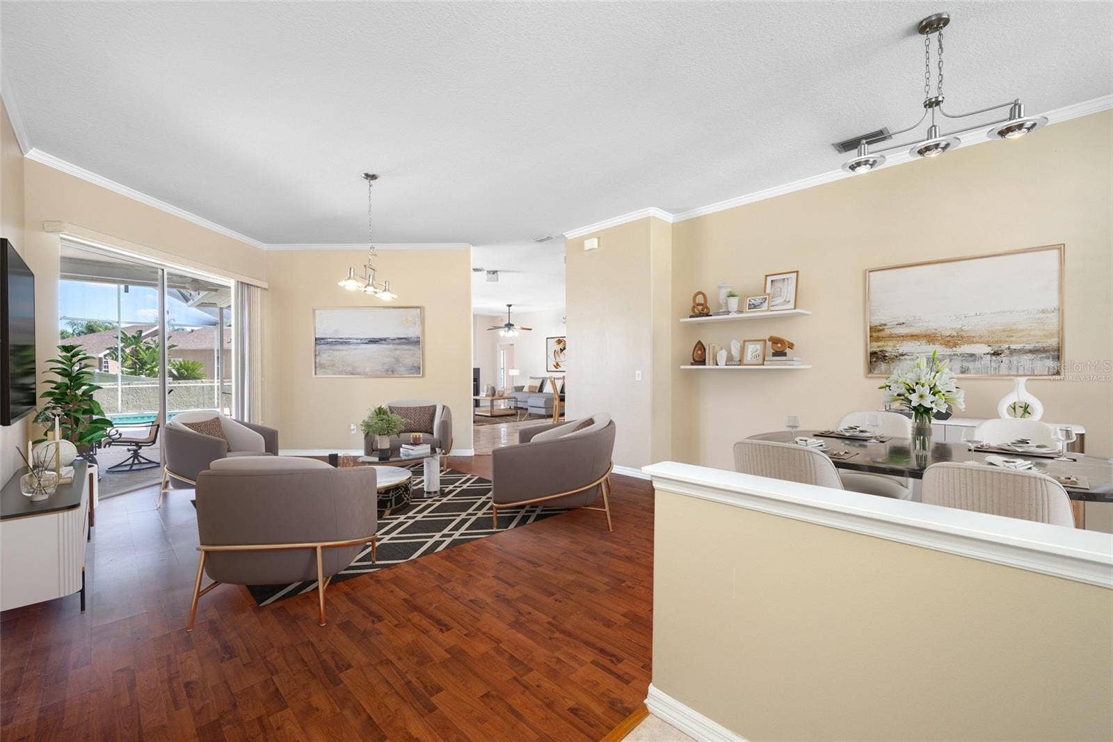 1648 WOODRIDGE COURT, Lutz, FL 33559 Living Room - VIRTUALLY STAGED