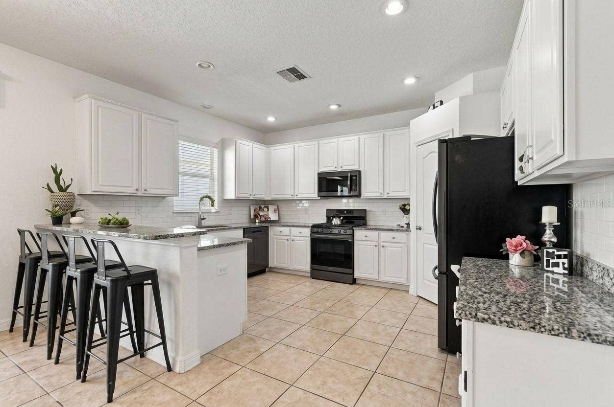 Your home features a large open kitchen.