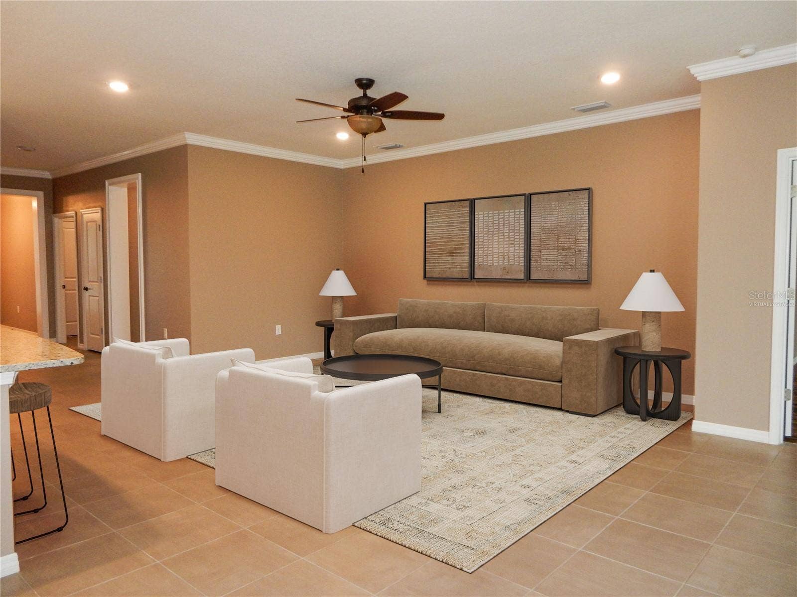 Virtually Staged Living Room