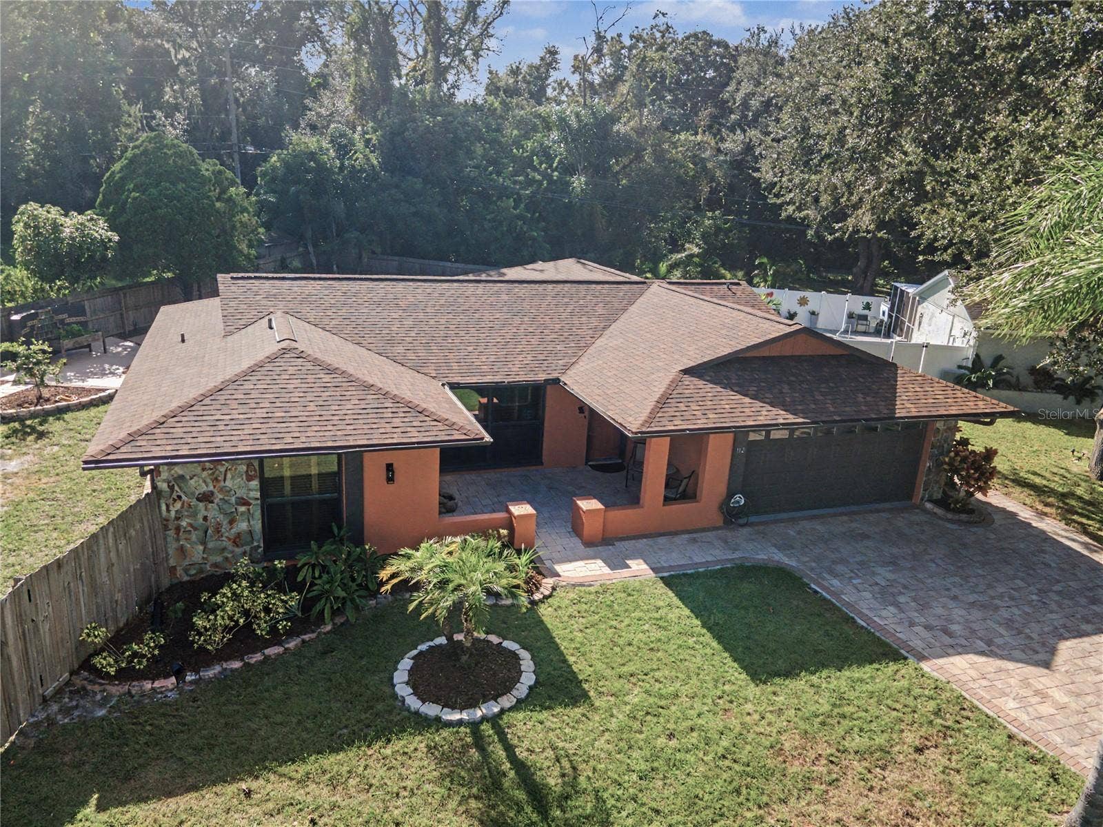 112 PEACOCK CIRCLE, Safety Harbor, FL 34695 78. Elevated View of Brand New Owens Corning Roof.. Desert Rose Architectural Dimensional Shingles.. Warranty is Ready for YOU!