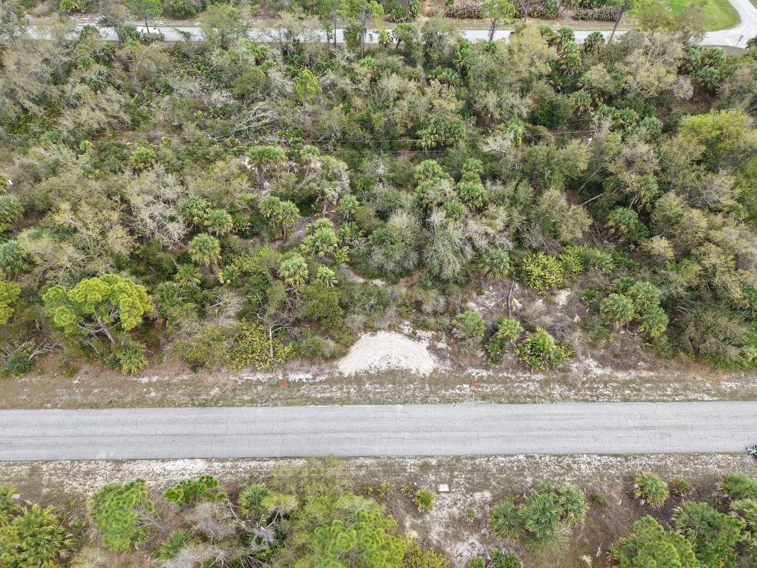 14315 WHITESIDES AVENUE, Port Charlotte, FL 33953 Aerial view of the lot and road.