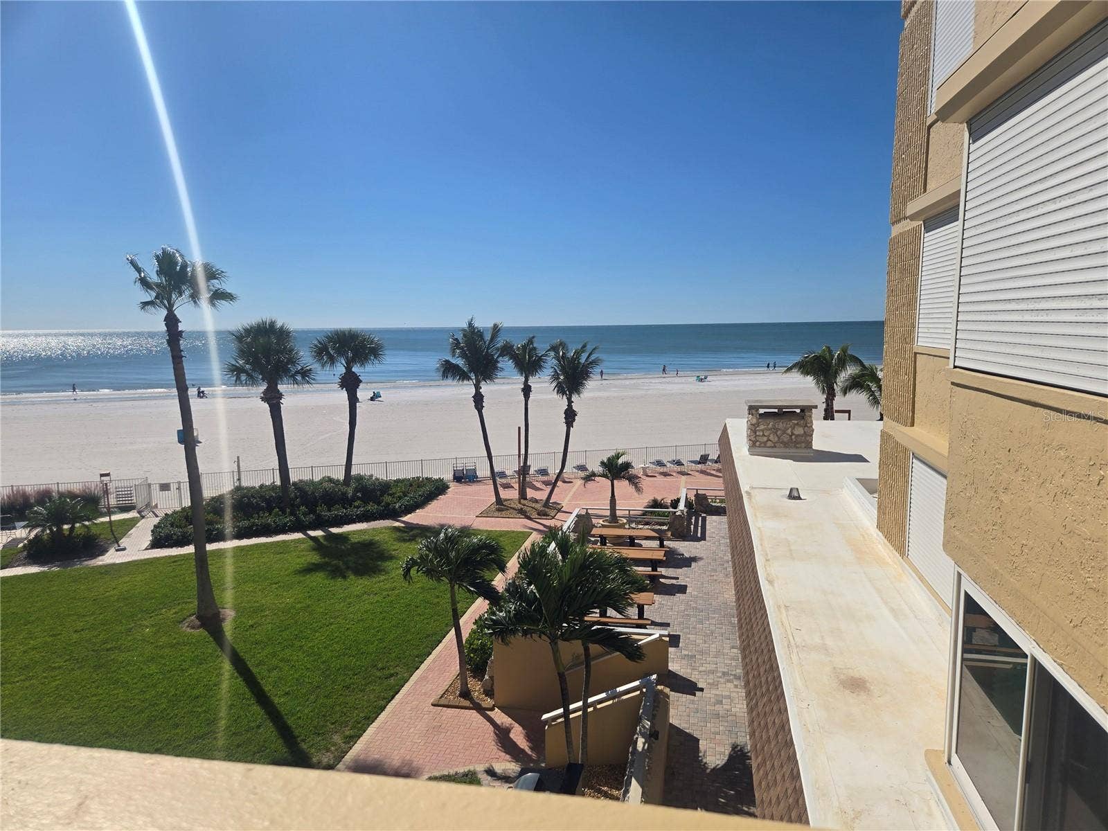17920 GULF BOULEVARD, #302, Redington Shores, FL 33708 Views from the balcony directly towards the beach