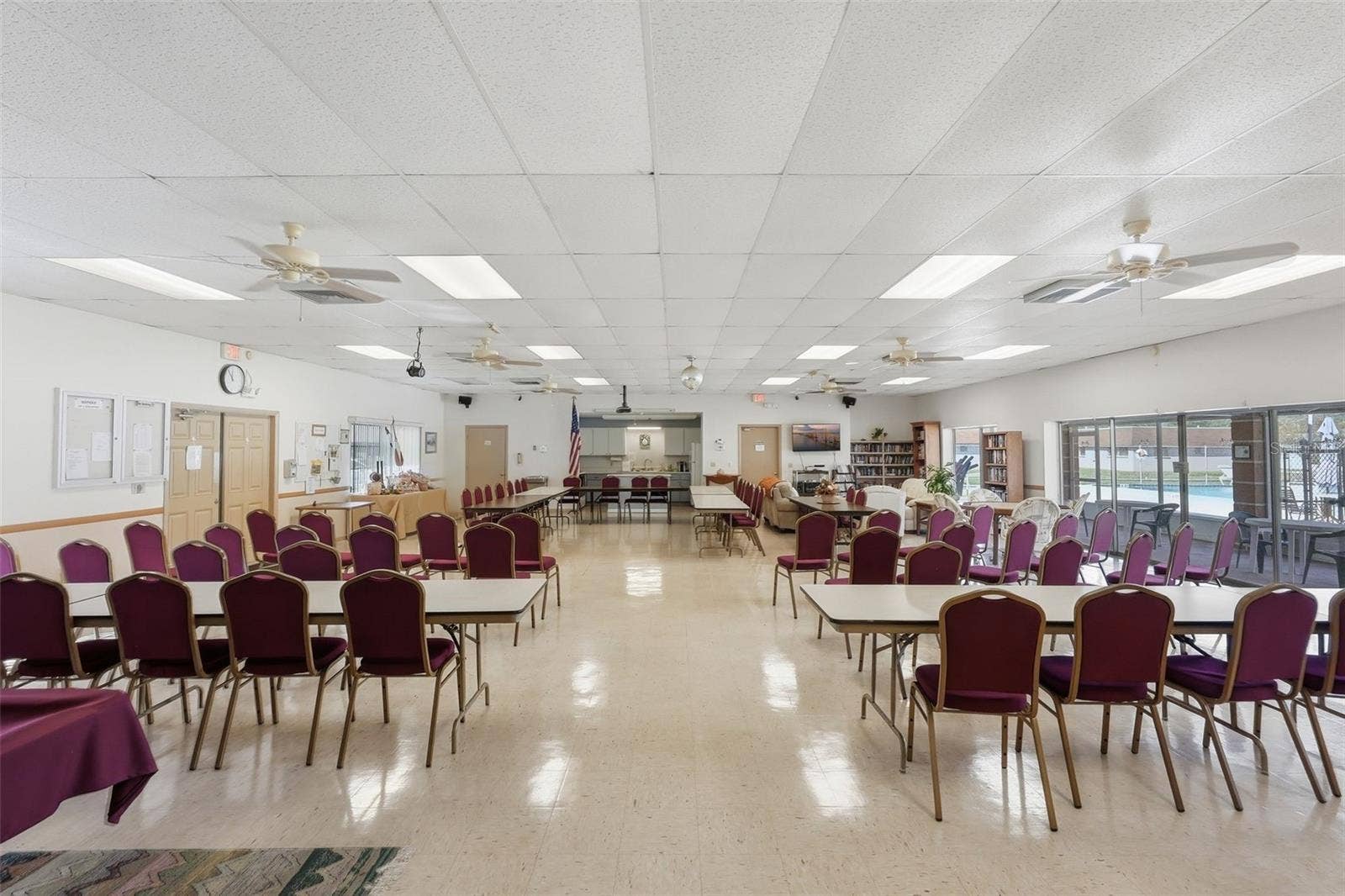 7035 MONTE CARLO N, Pinellas Park, FL 33781 Spacious community clubhouse gathering and social activity room.