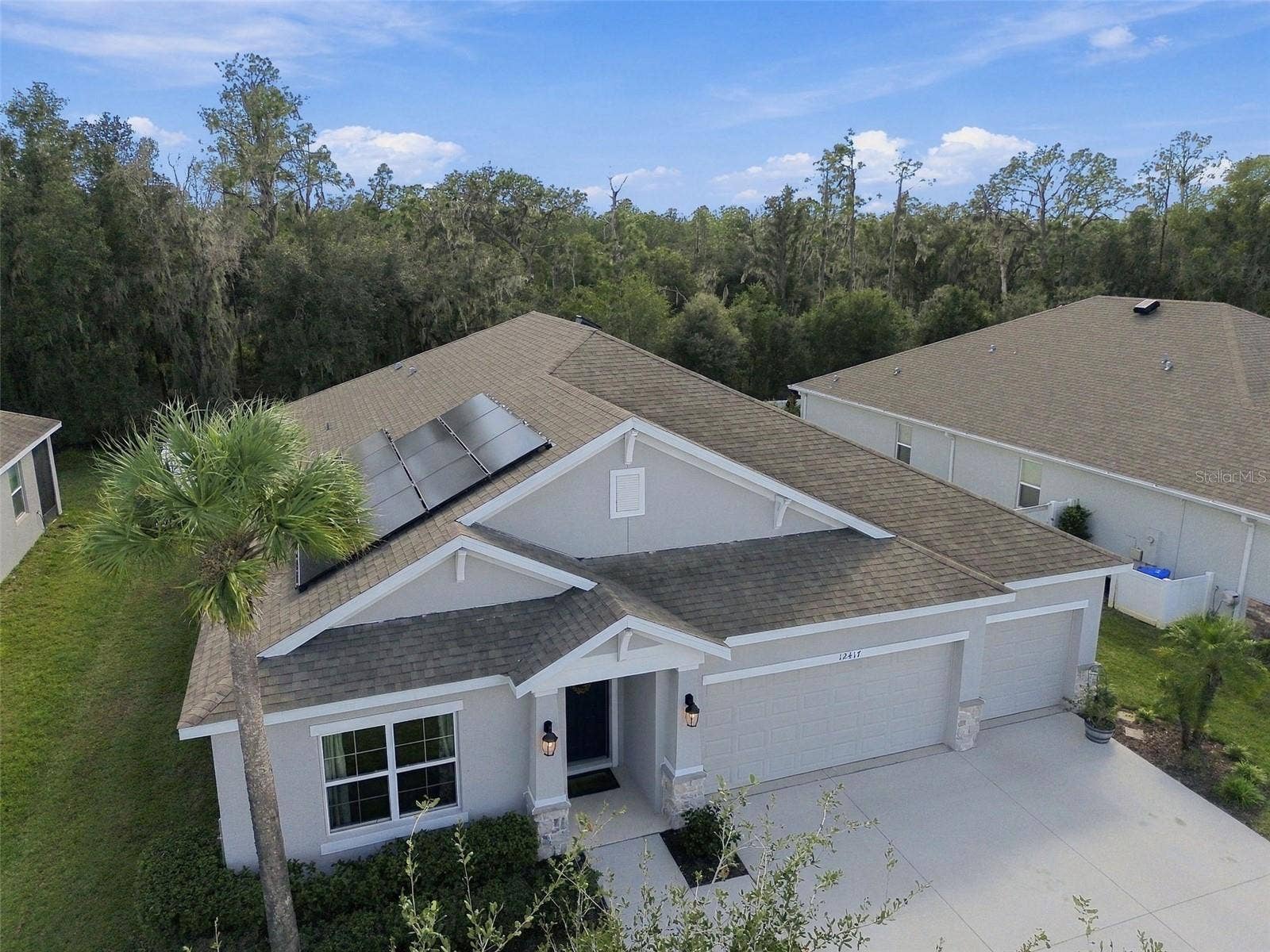 12417 BRICK COBBLESTONE DRIVE, Riverview, FL 33579 Front Exterior - photographed by drone