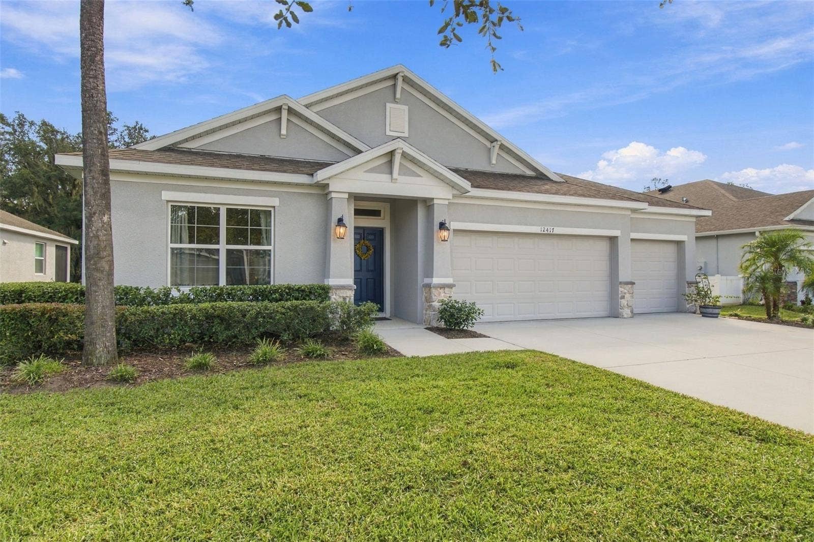 12417 BRICK COBBLESTONE DRIVE, Riverview, FL 33579 Front exterior and entry