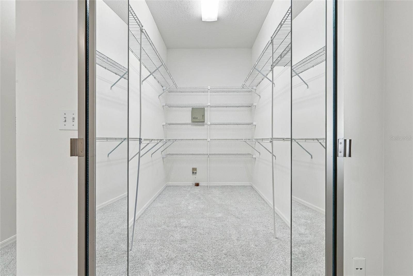 One of two huge closets in the primary bedroom.