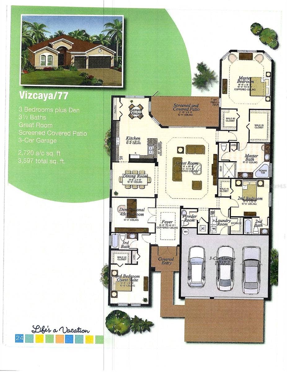 16301 GARNET GLEN PLACE, Wimauma, FL 33598 Vizcaya Floor Plan