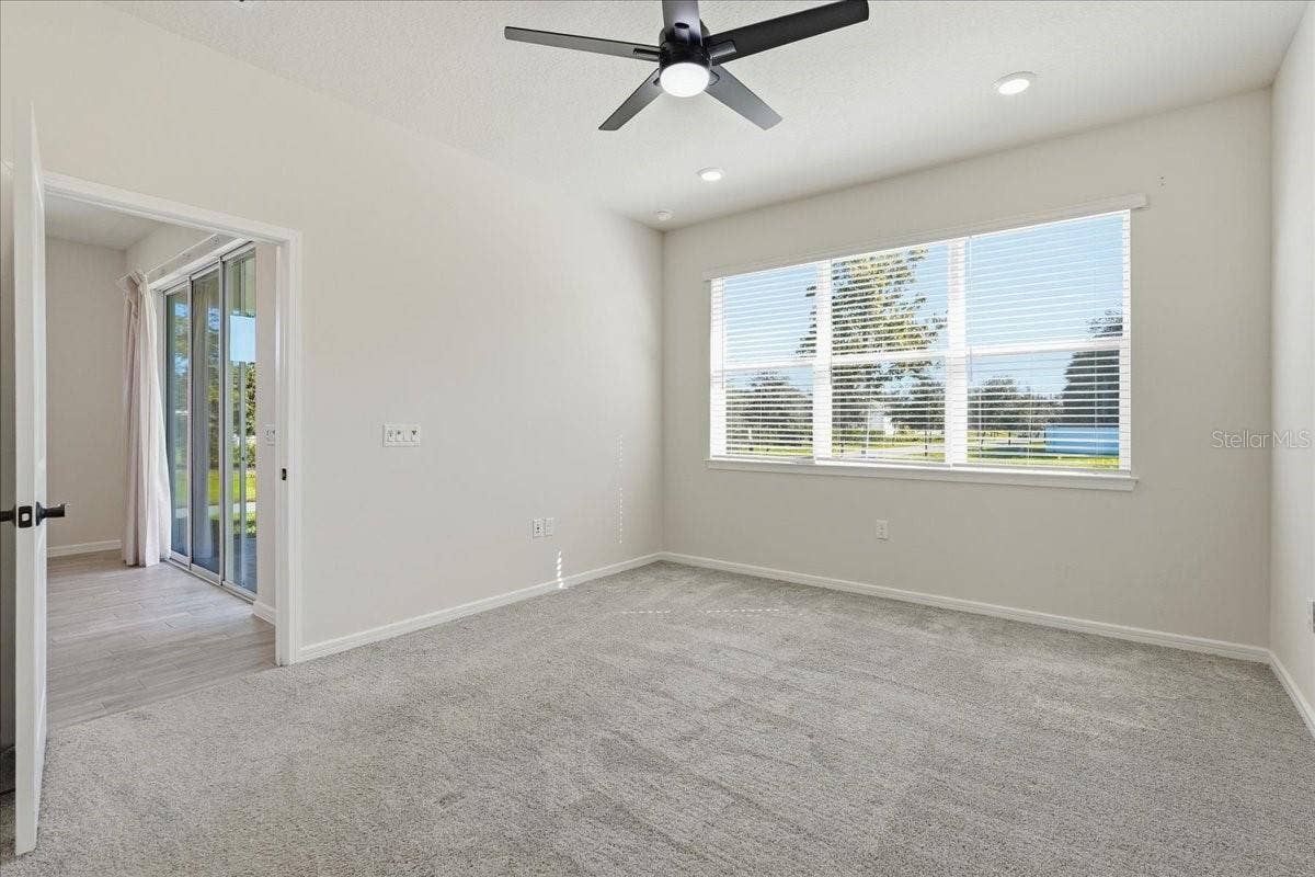 Primary Bedroom with View to Backyard