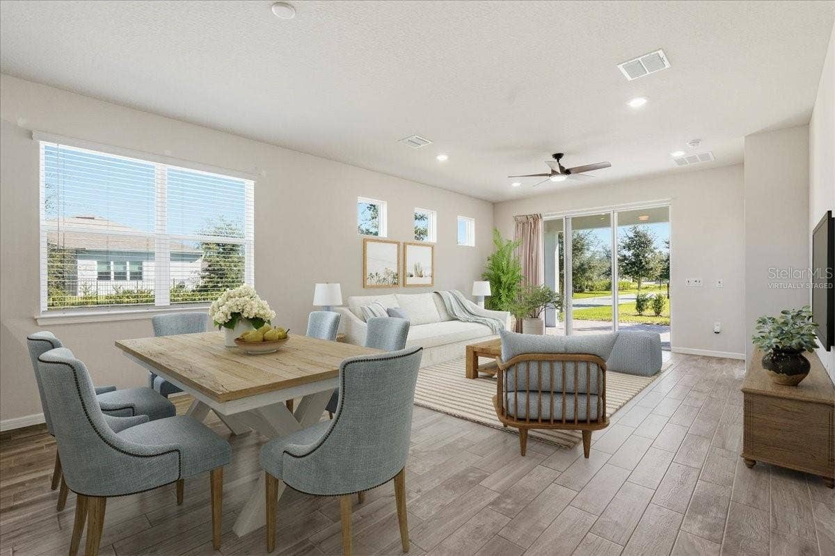 Dining Room and Living Room - Virtually Staged