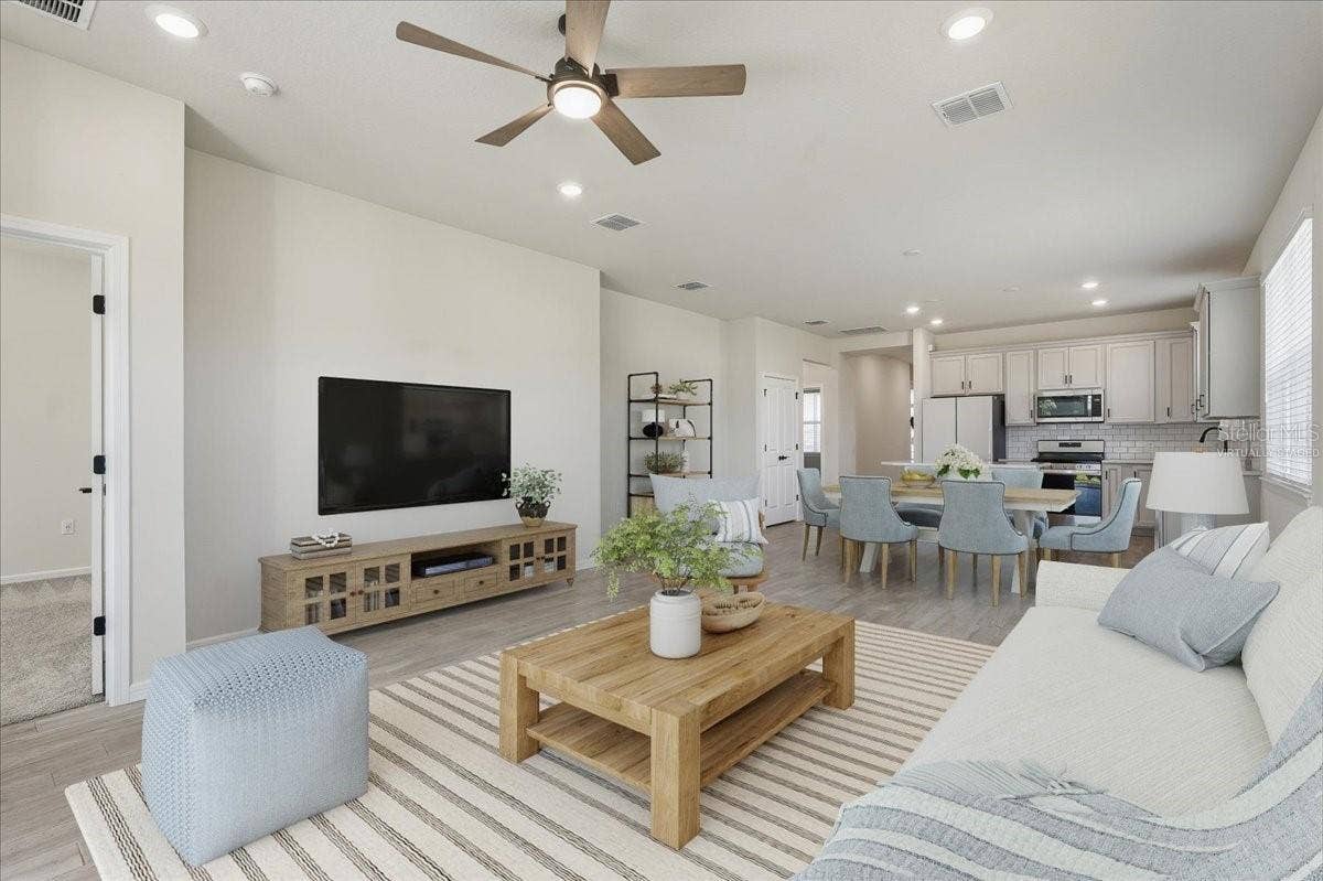 Gathering Room, Cafe - Virtually Staged