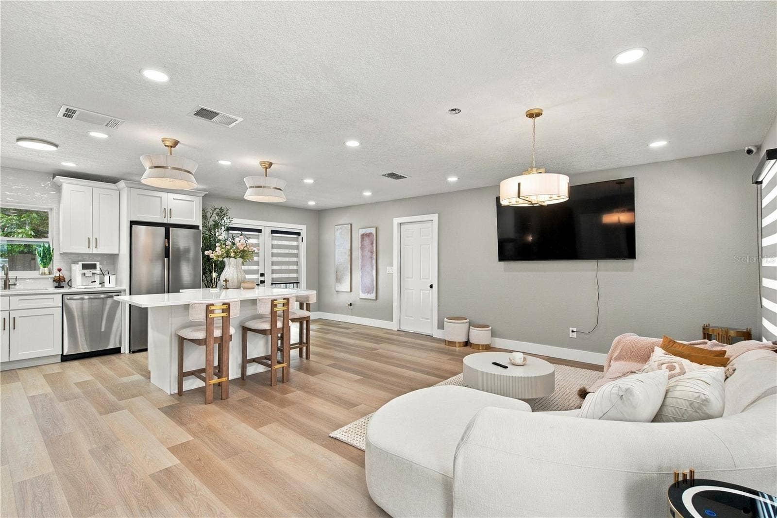 13824 CHERRY BROOK LANE, Tampa, FL 33618 LIVING ROOM & KITCHEN 1