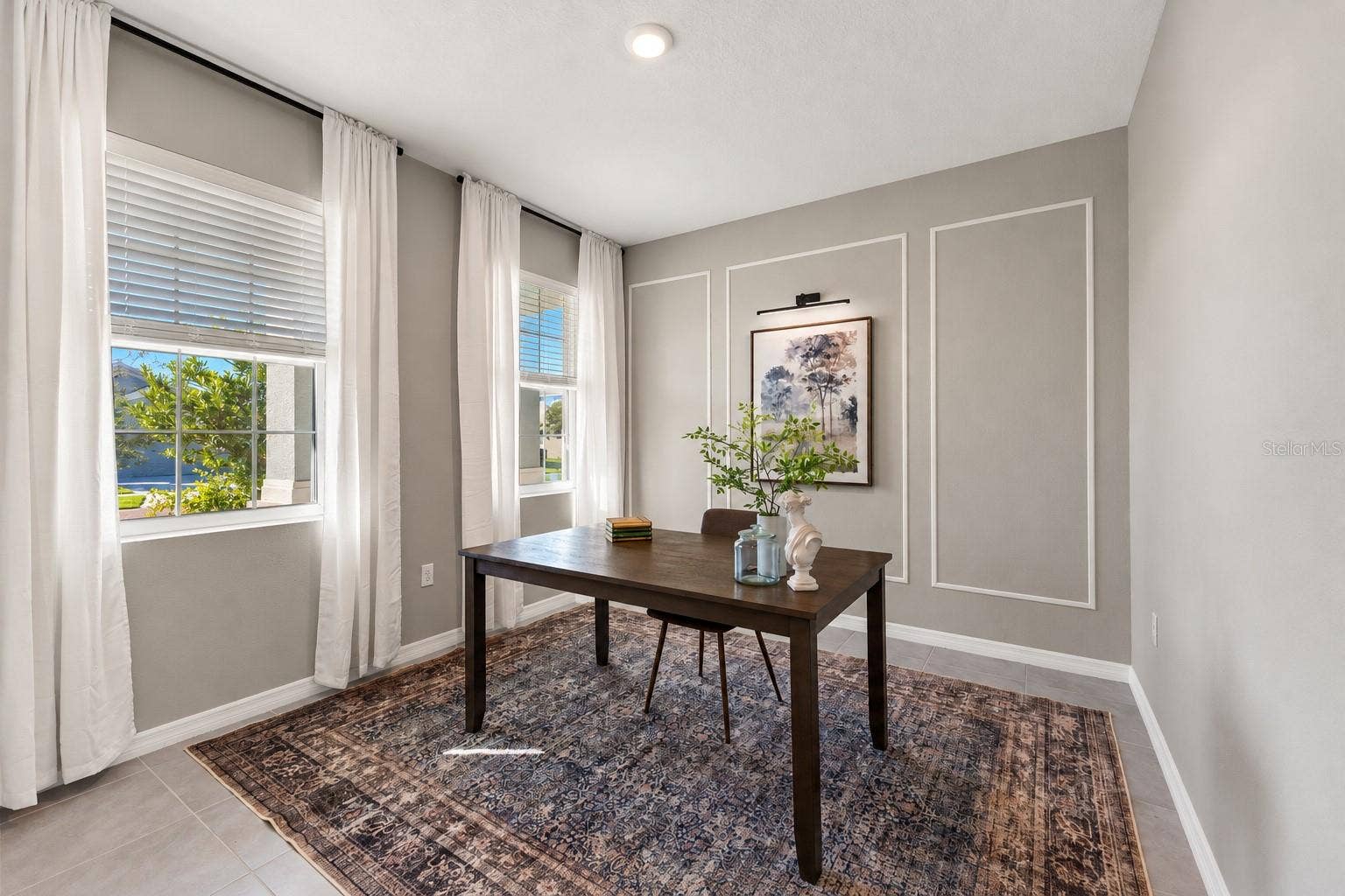 Office with trim feature wall - 5126 Jackel Chase Dr, Wimauma