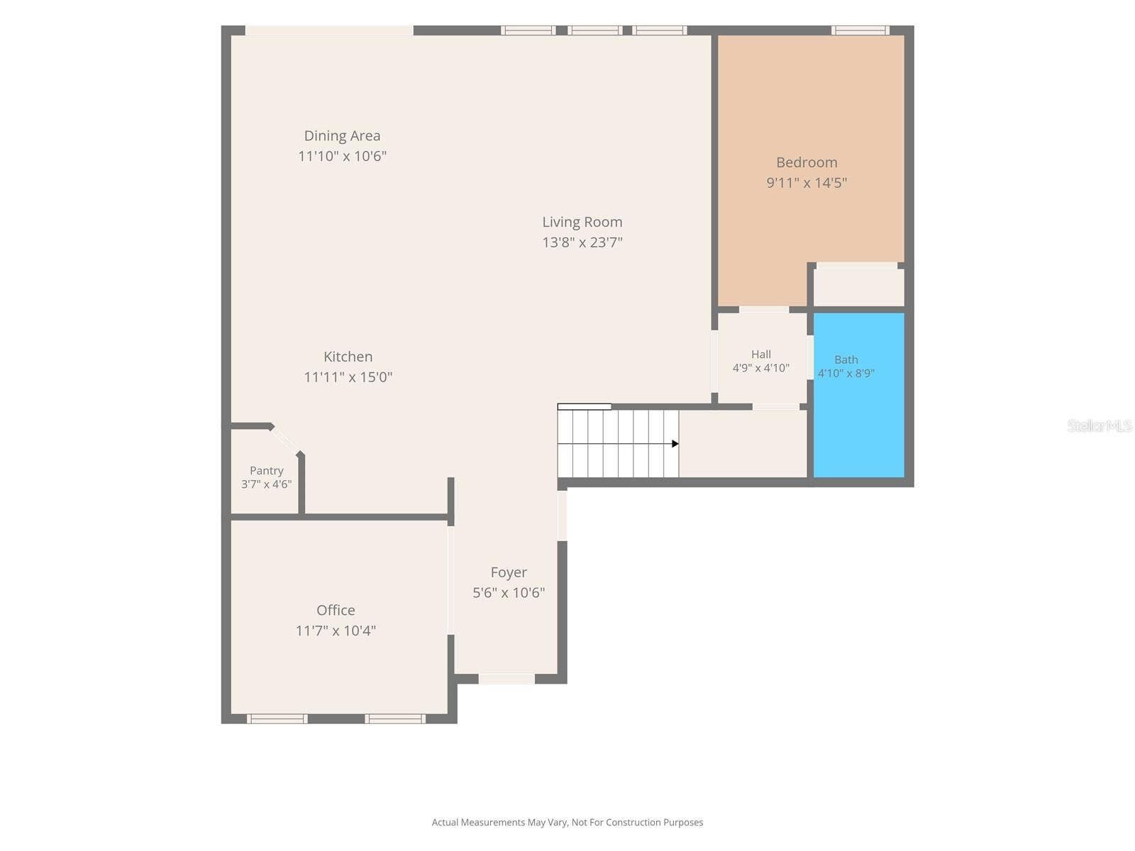 First-floor plan with dimensions - 5126 Jackel Chase Dr, Wimauma