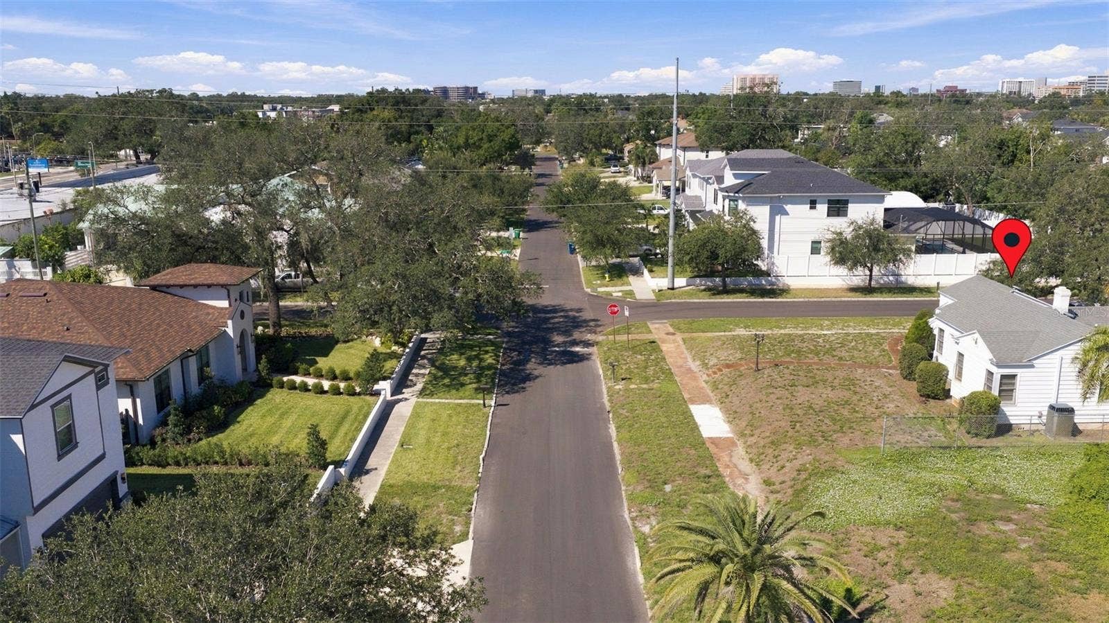 3817 W NORTH A STREET, Tampa, FL 33609 Overhead view West on North A Street to Westshore and Tampa International Airport