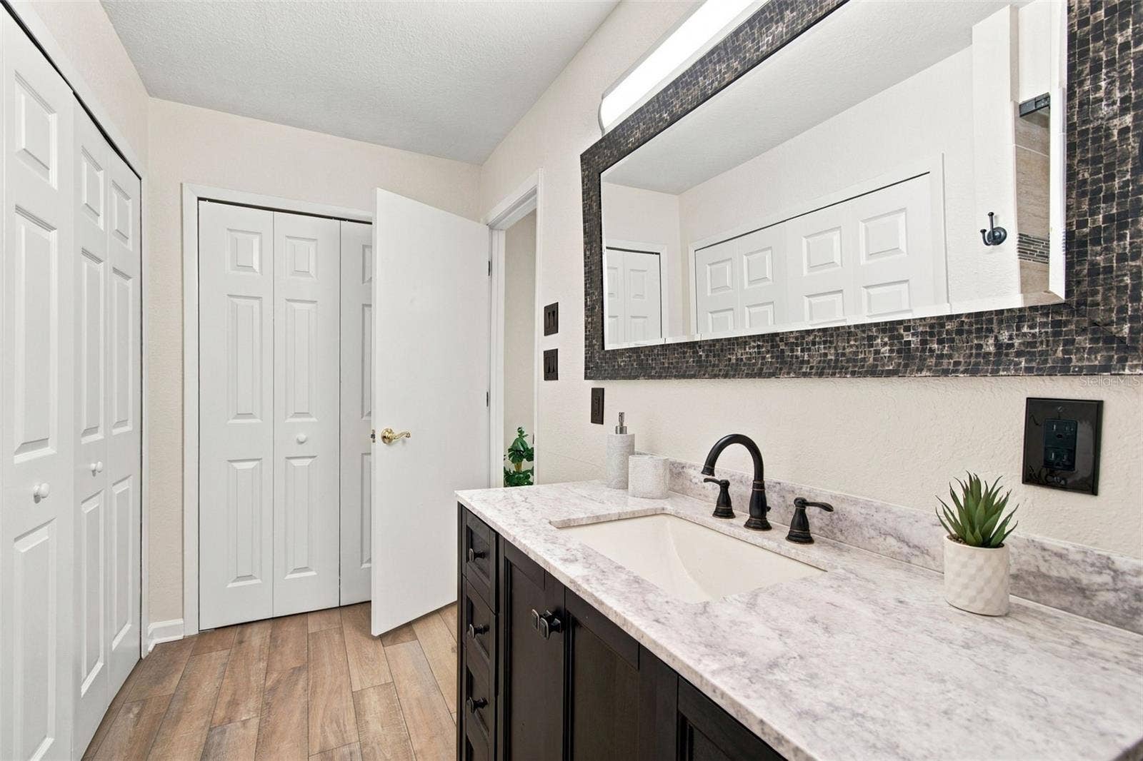 Double closets in primary bath