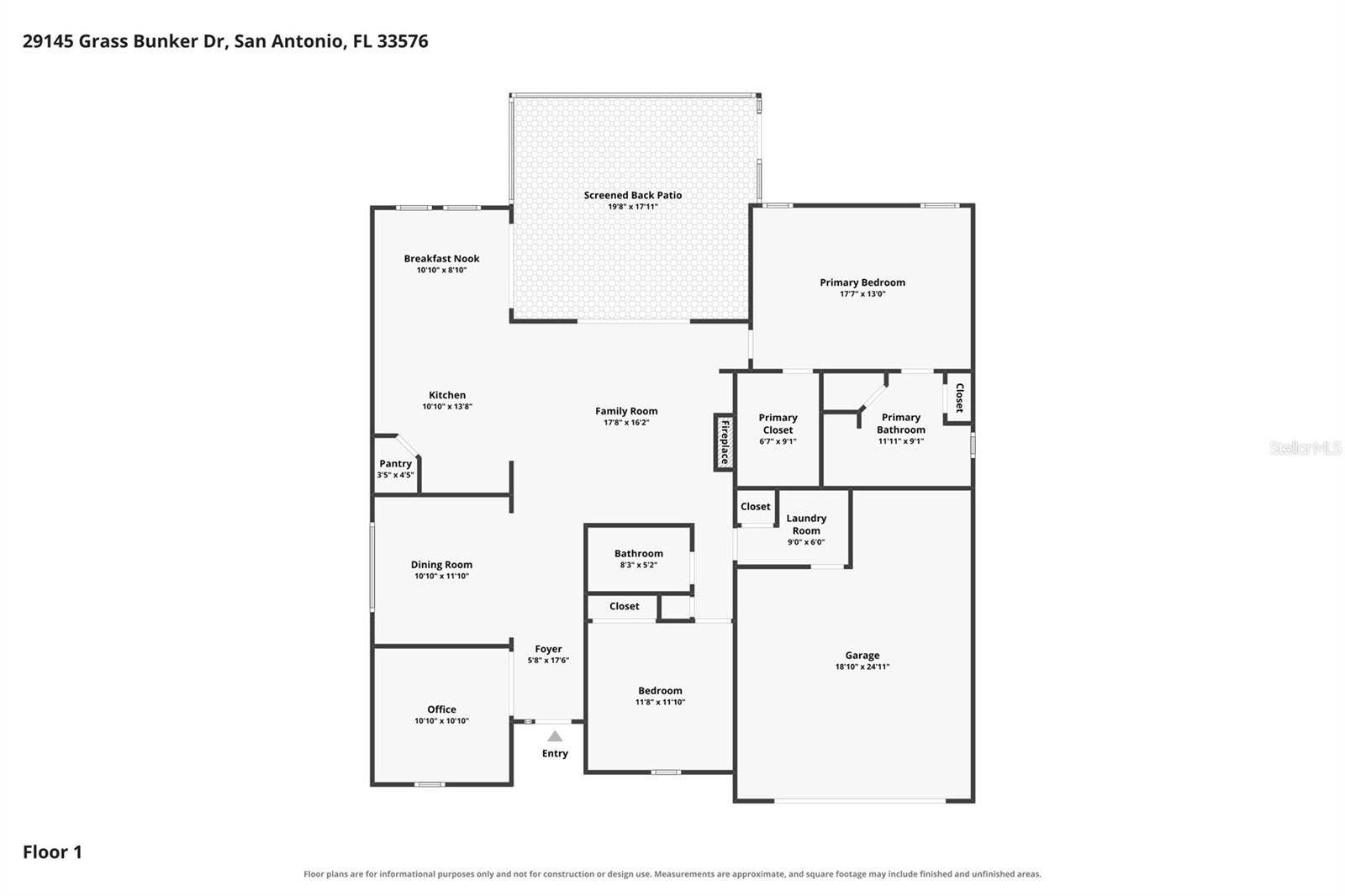 29145 GRASS BUNKER DRIVE, San Antonio, FL 33576 Floorplan