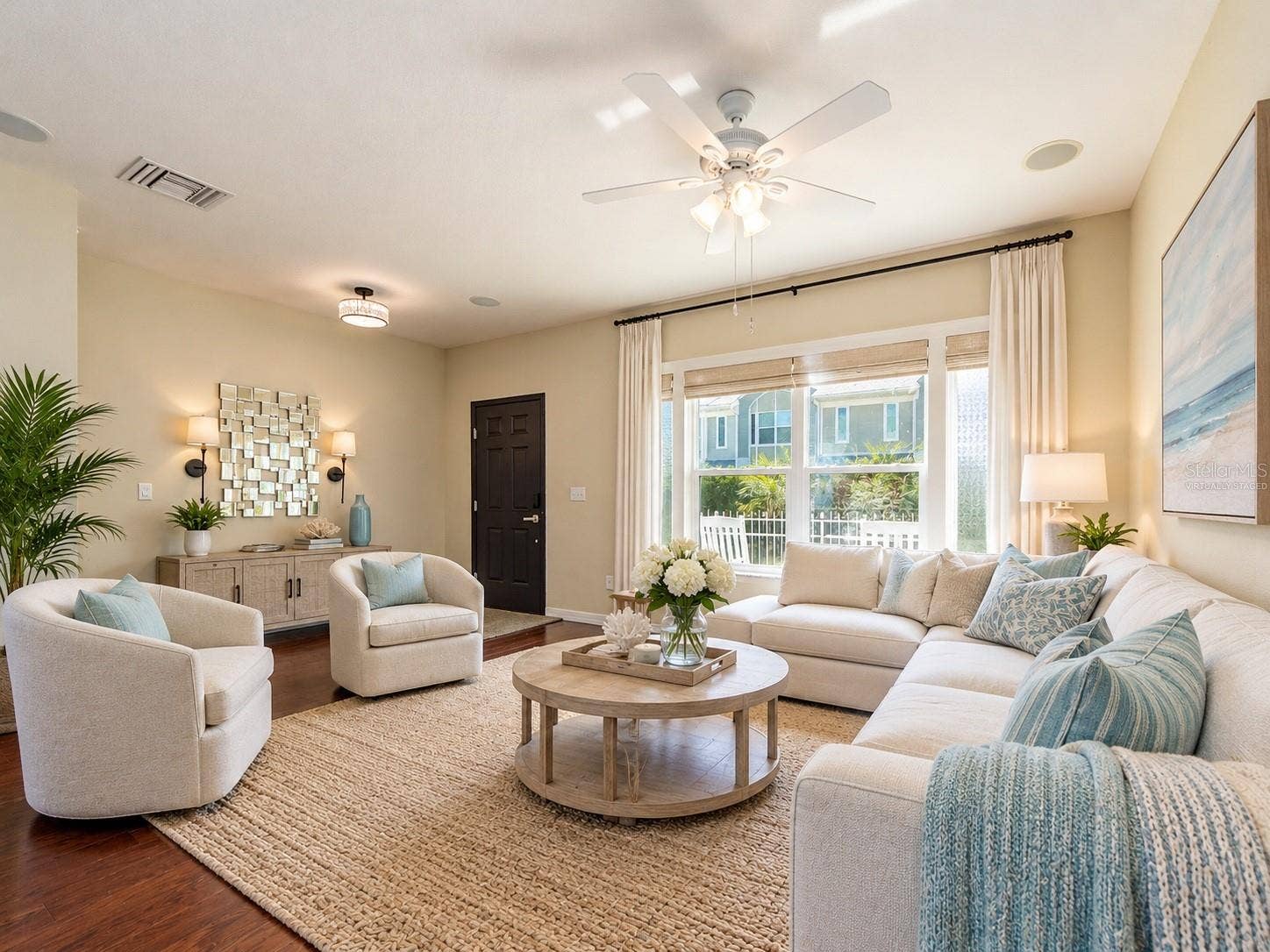 1283 SAWGRASS STREET, Clearwater, FL 33755 Virtually staged living room