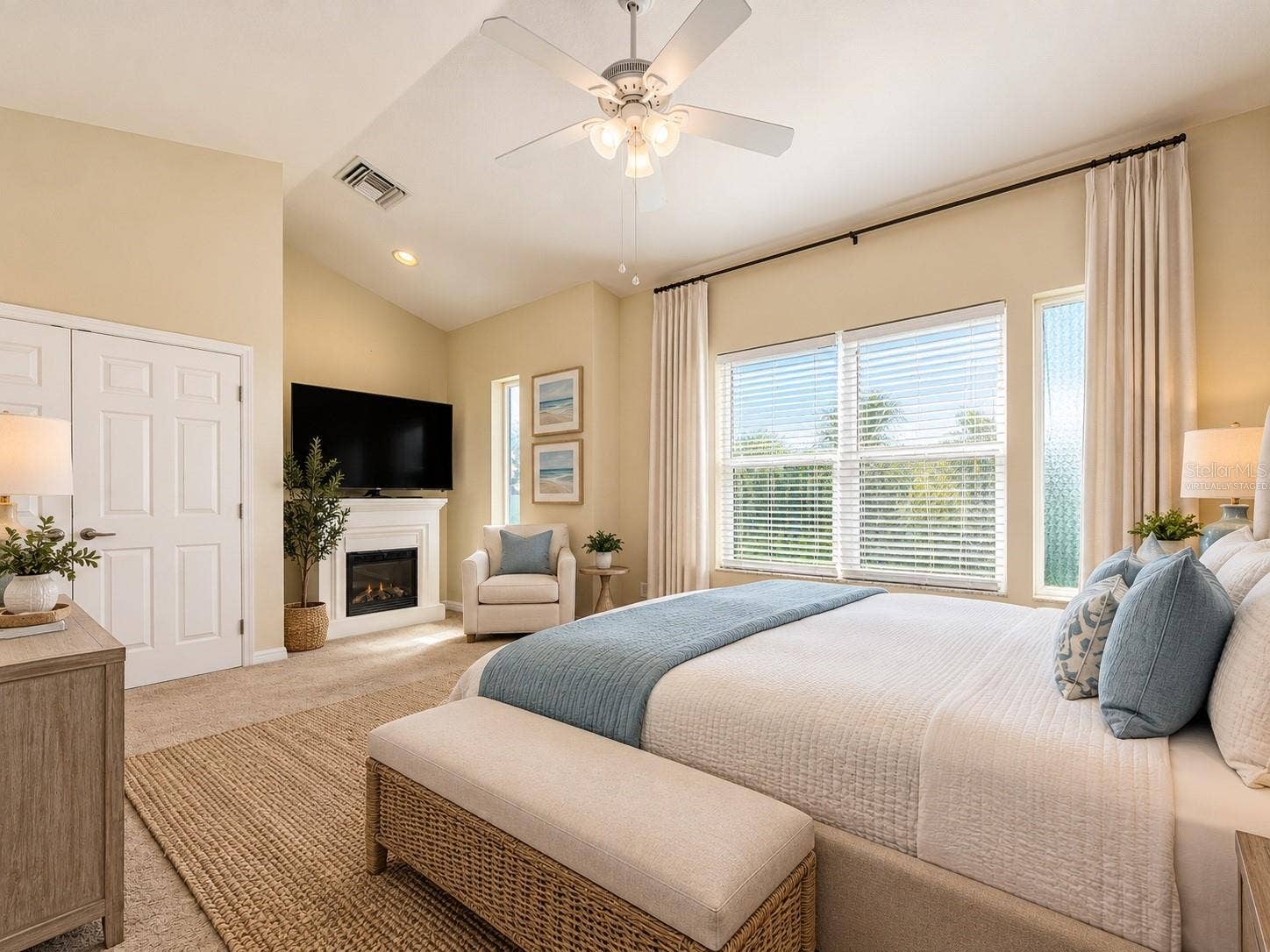 1283 SAWGRASS STREET, Clearwater, FL 33755 Virtually staged primary suite